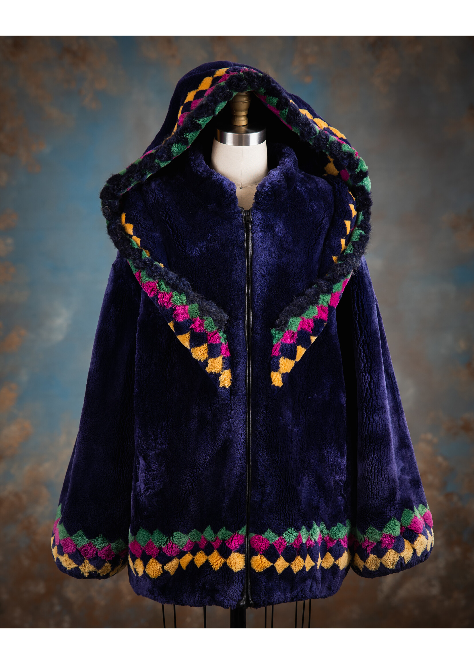 BOXY PURPLE/MULTI SH. BEAVER JACKET