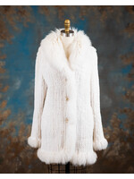 KNIT WHITE REX RABBIT JACKET