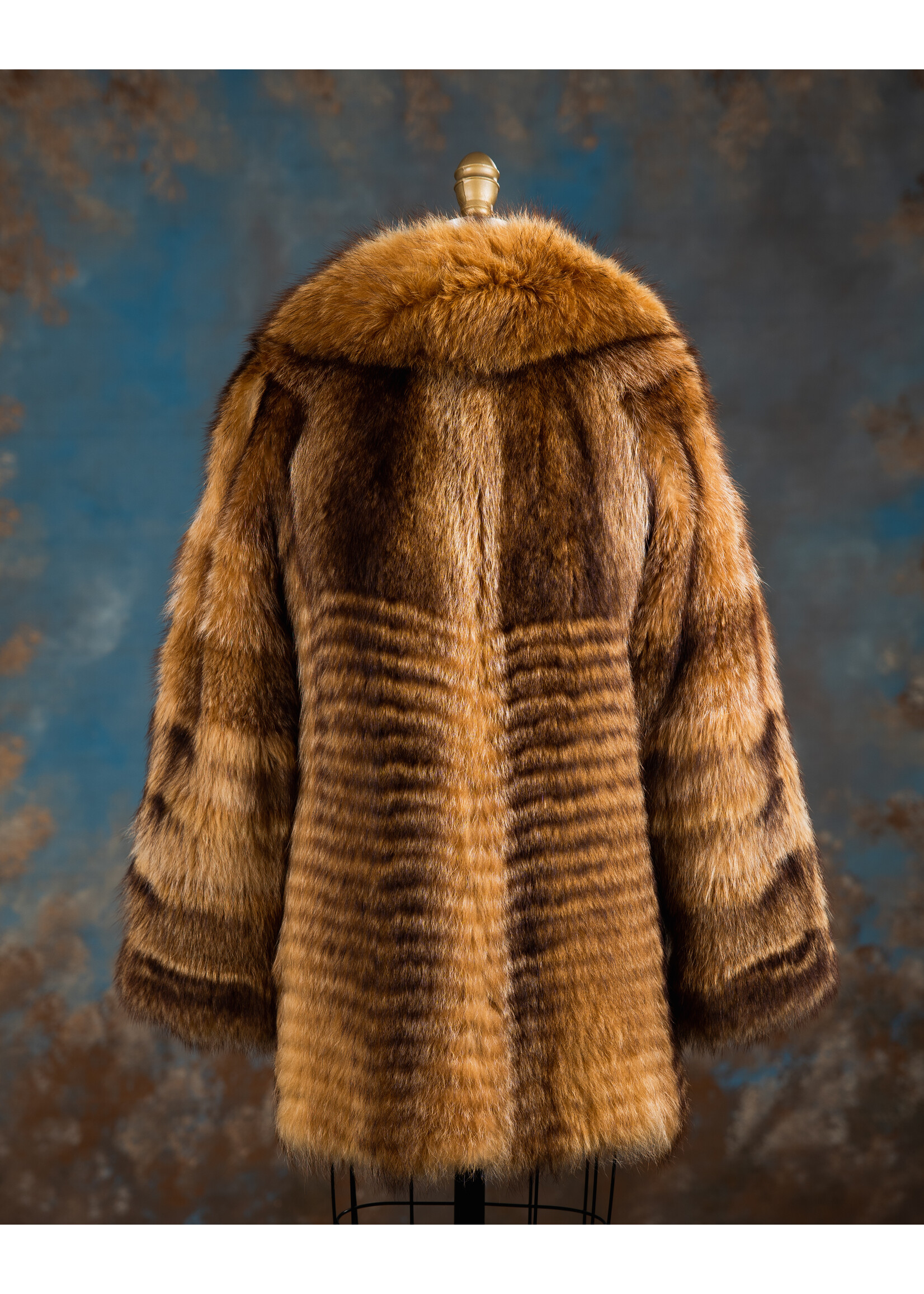 RED FOX-DYED RACCOON JACKET