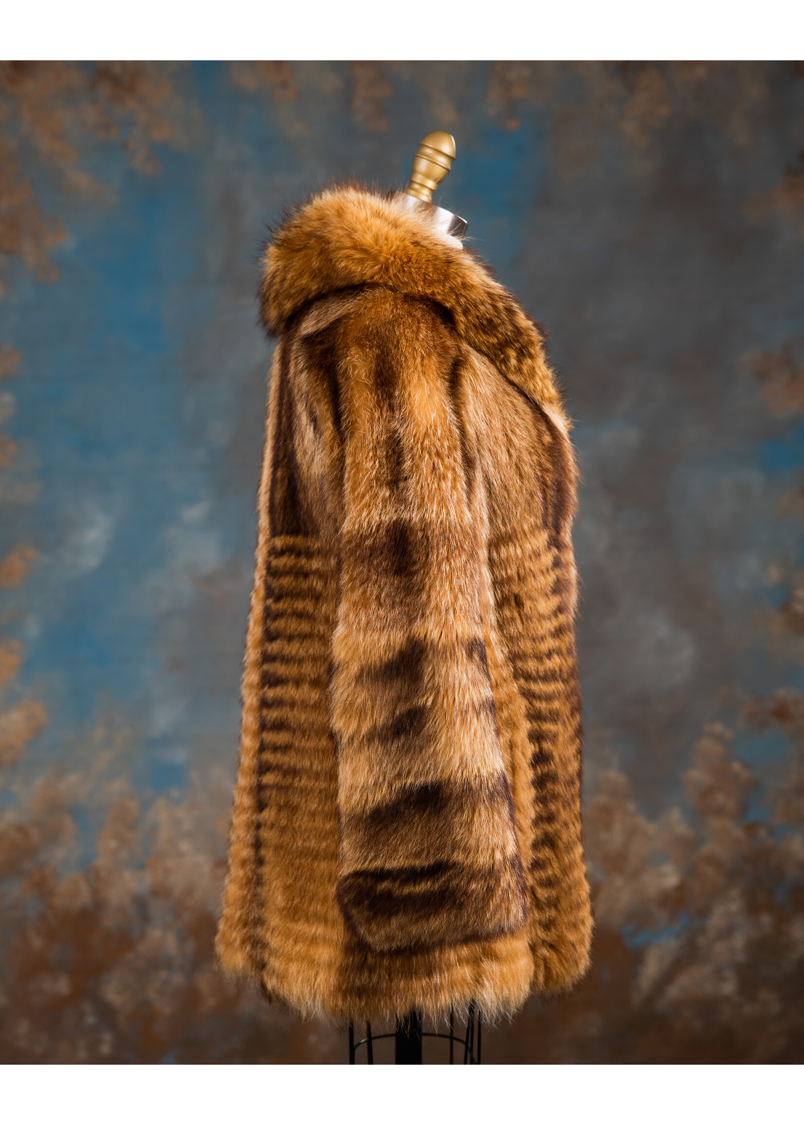 RED FOX-DYED RACCOON JACKET