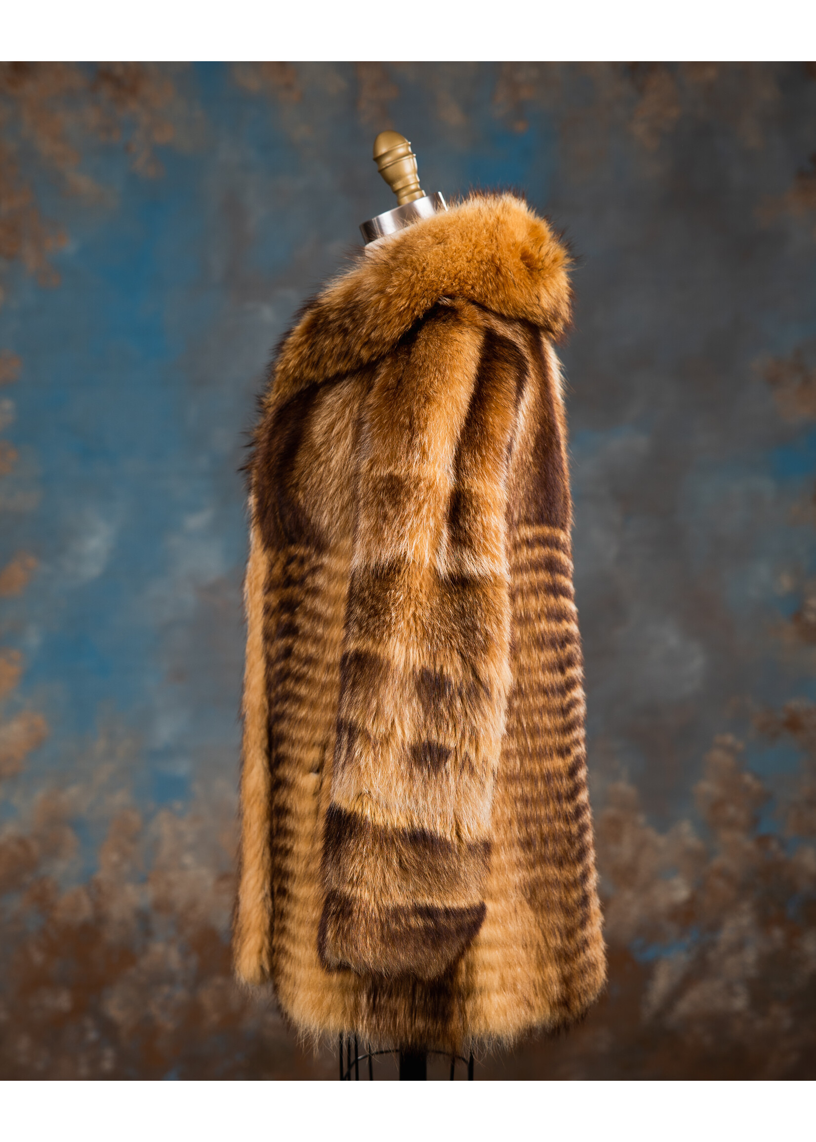RED FOX-DYED RACCOON JACKET