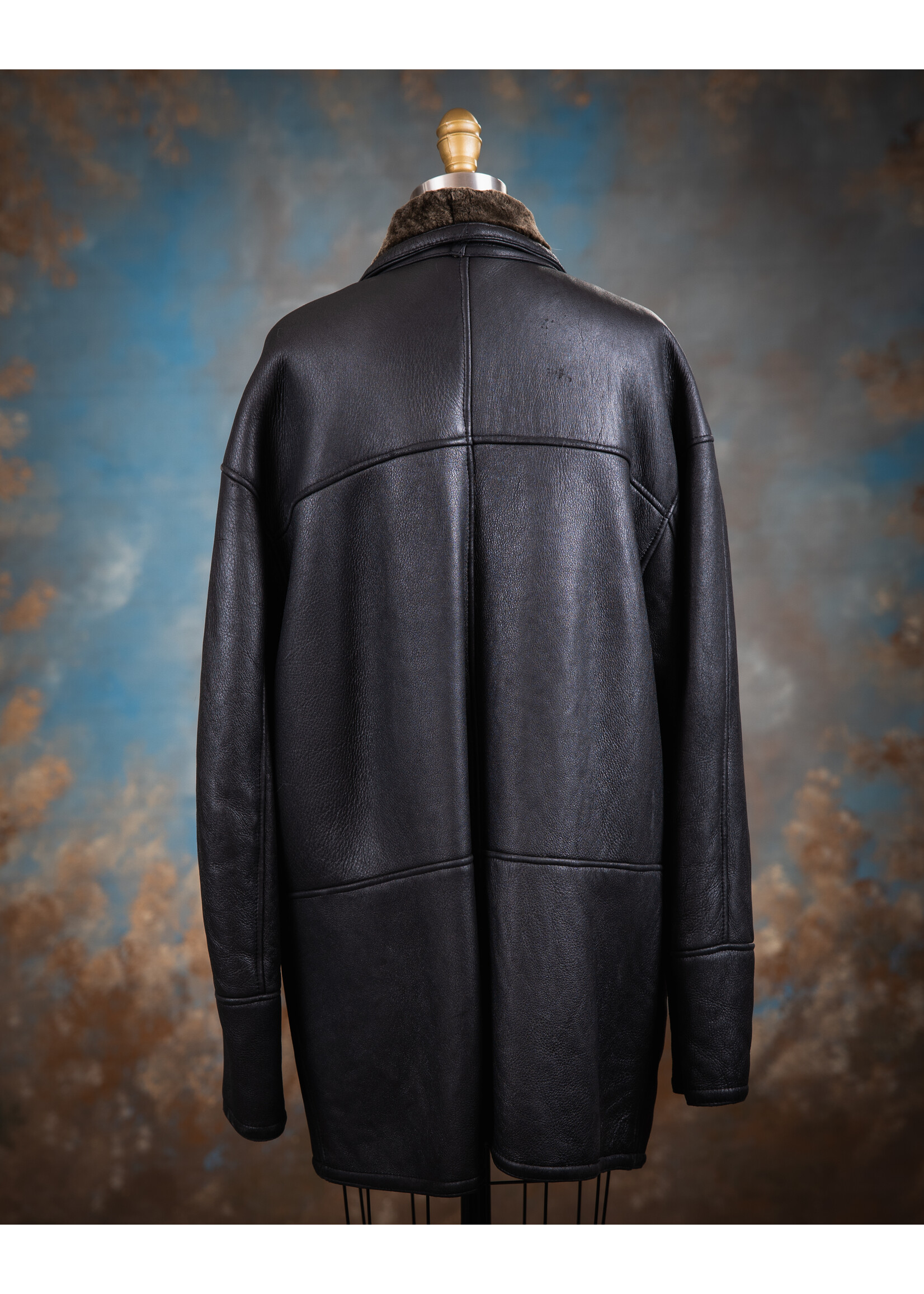 MEN'S BLACK SHEEPSKIN COAT