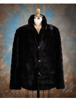 SHEARED BLACK HORIZONTAL MINK REV. JACKET
