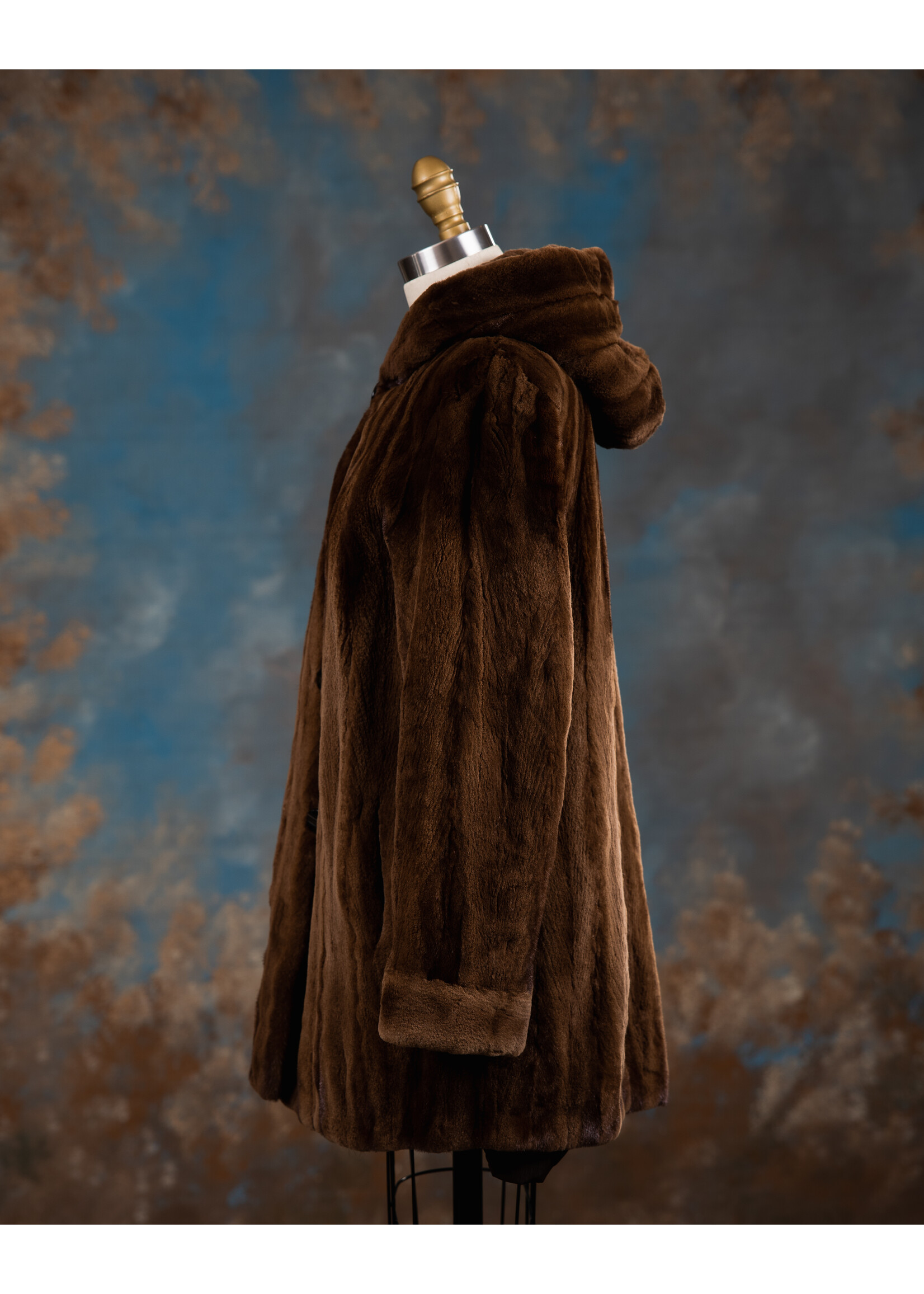 SHEARED MAHOGANY MINK JACKET