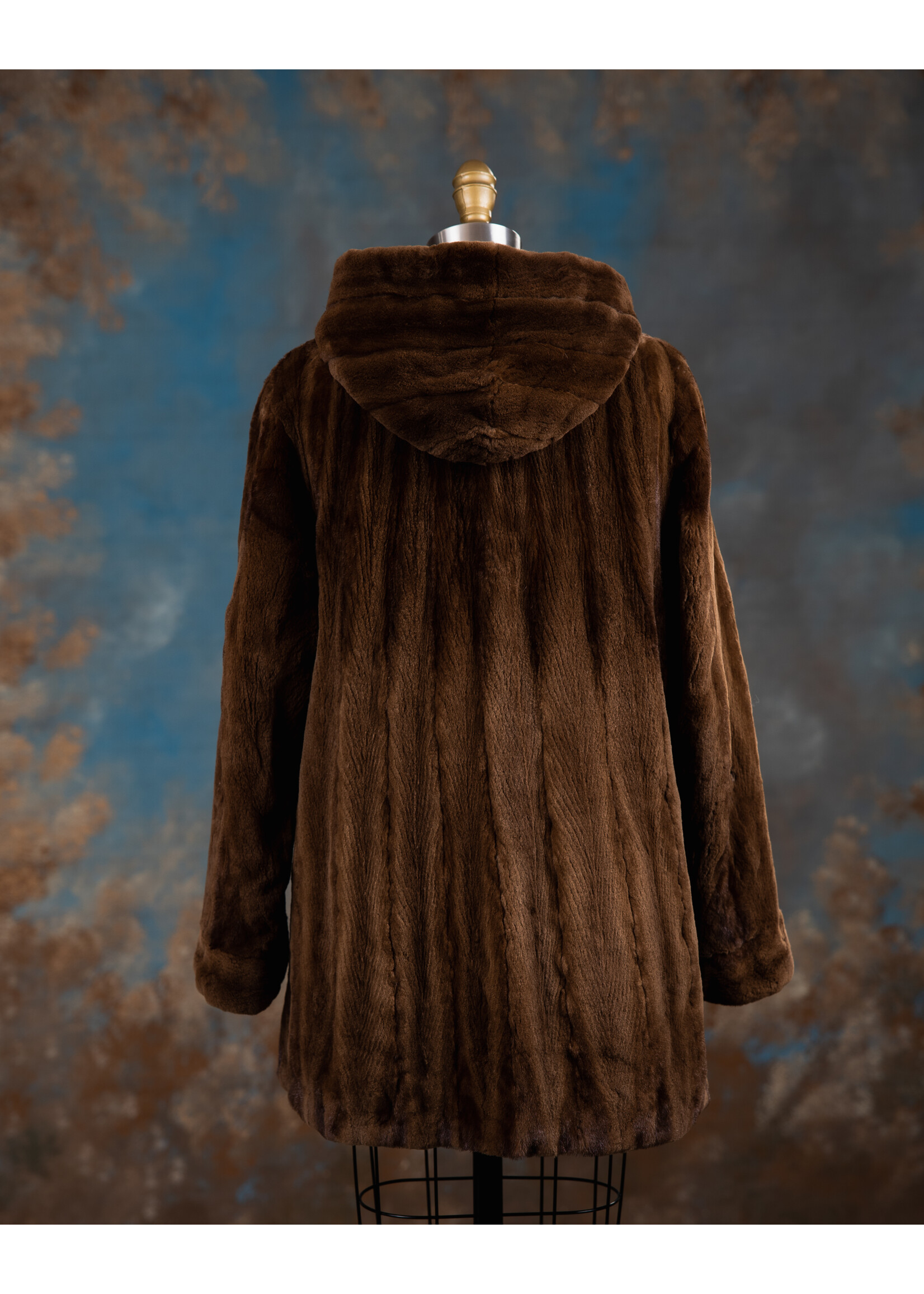 SHEARED MAHOGANY MINK JACKET