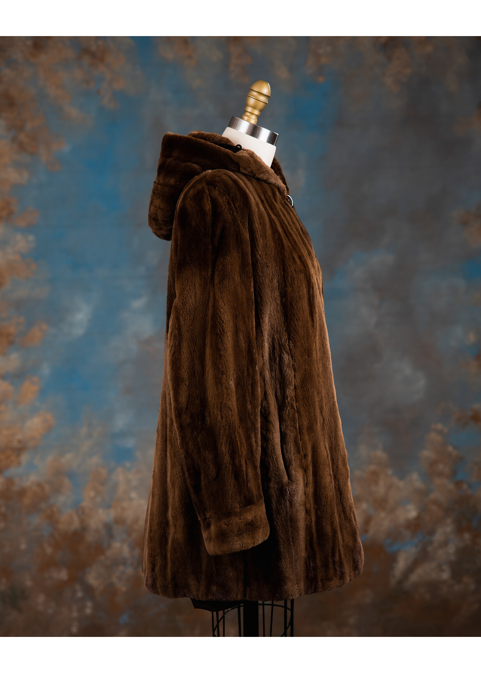 SHEARED MAHOGANY MINK JACKET
