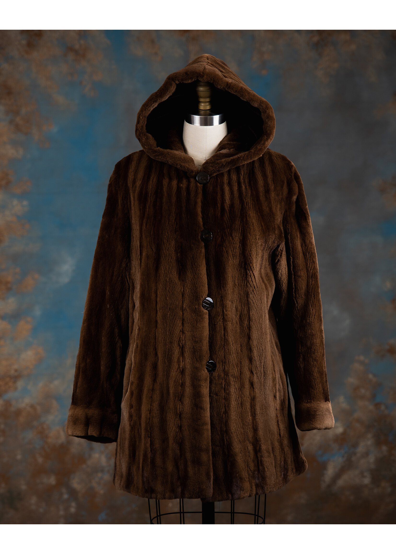 SHEARED MAHOGANY MINK JACKET