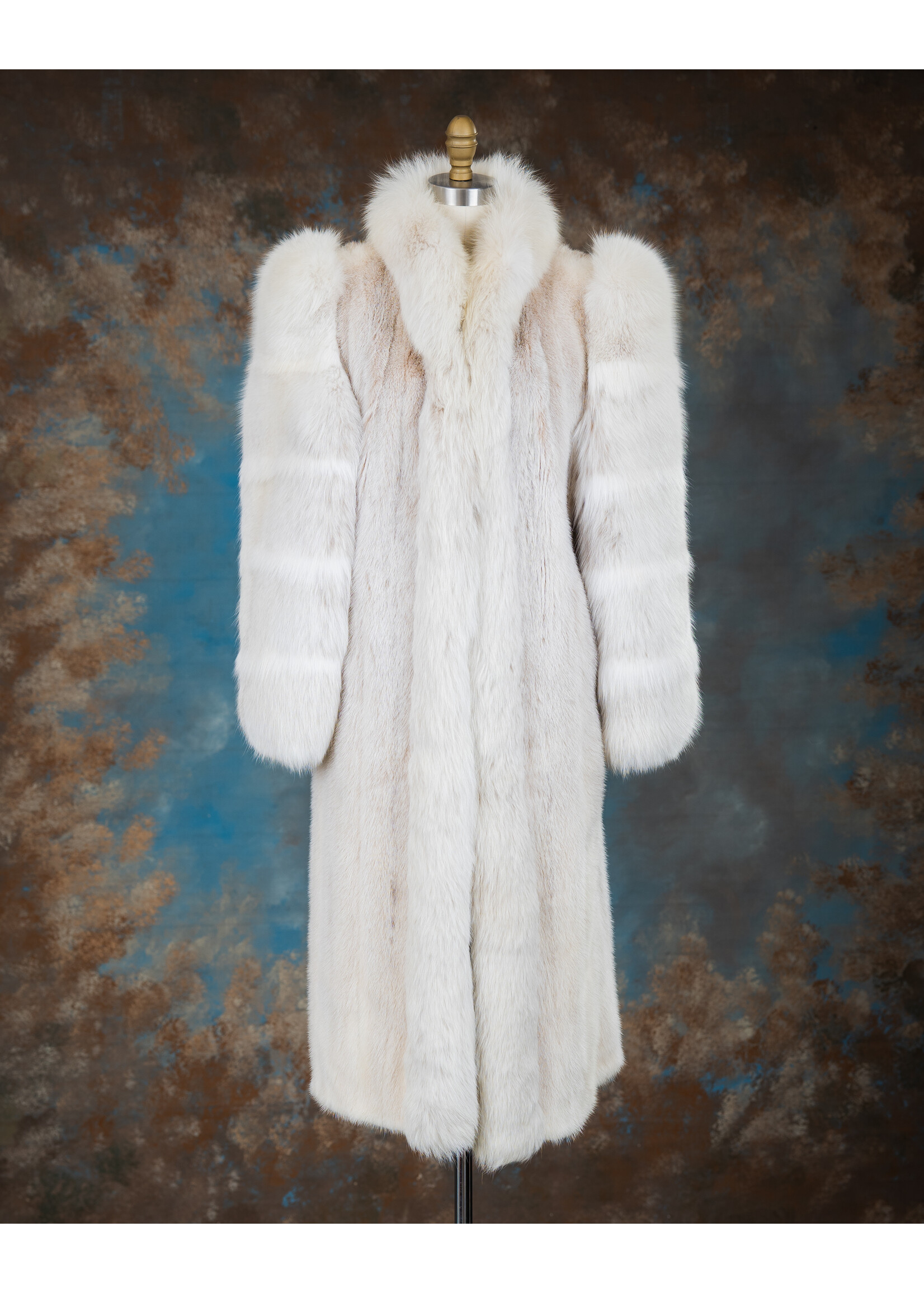 LYNX DYED MINK & FOX COAT