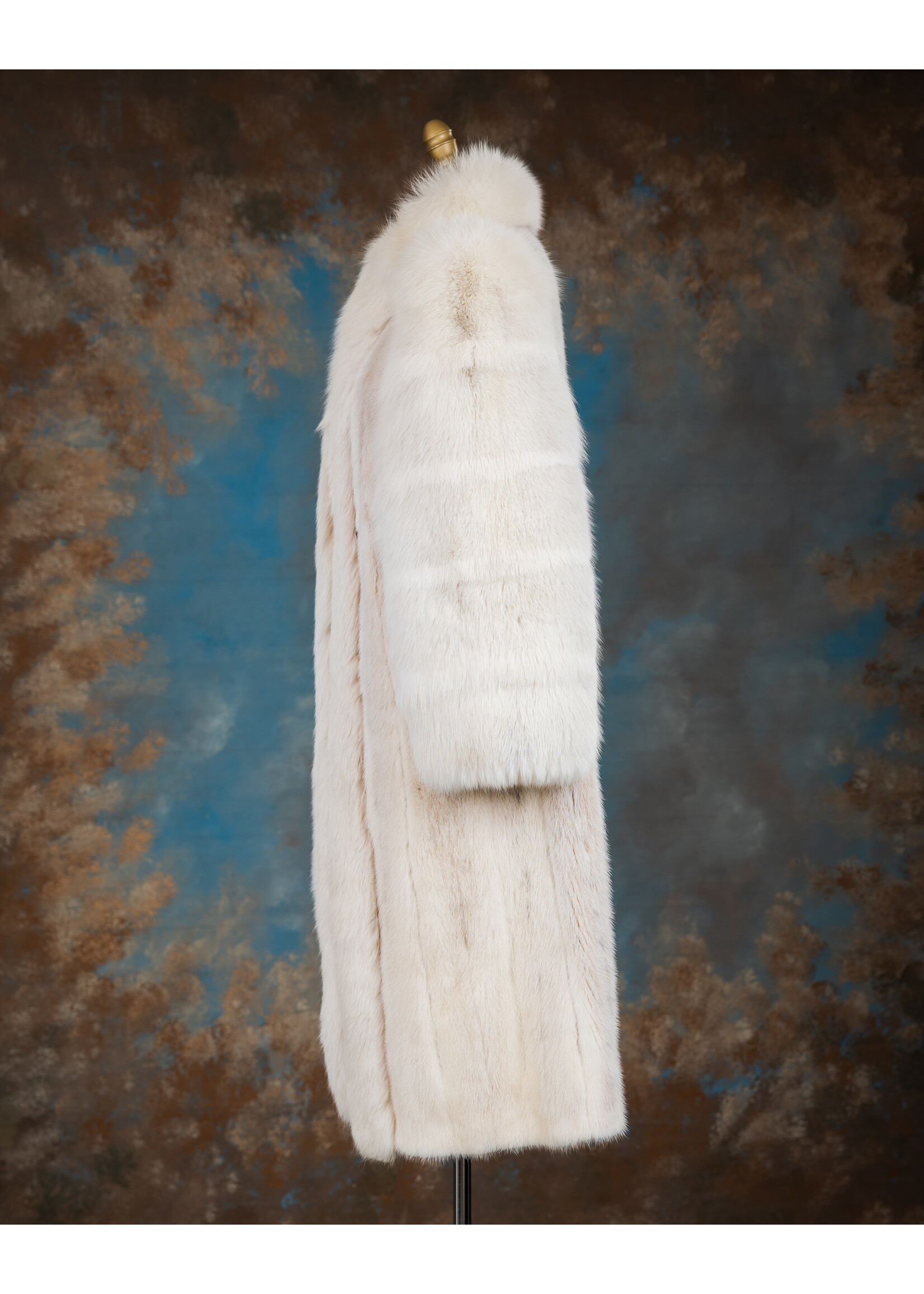 LYNX DYED MINK & FOX COAT