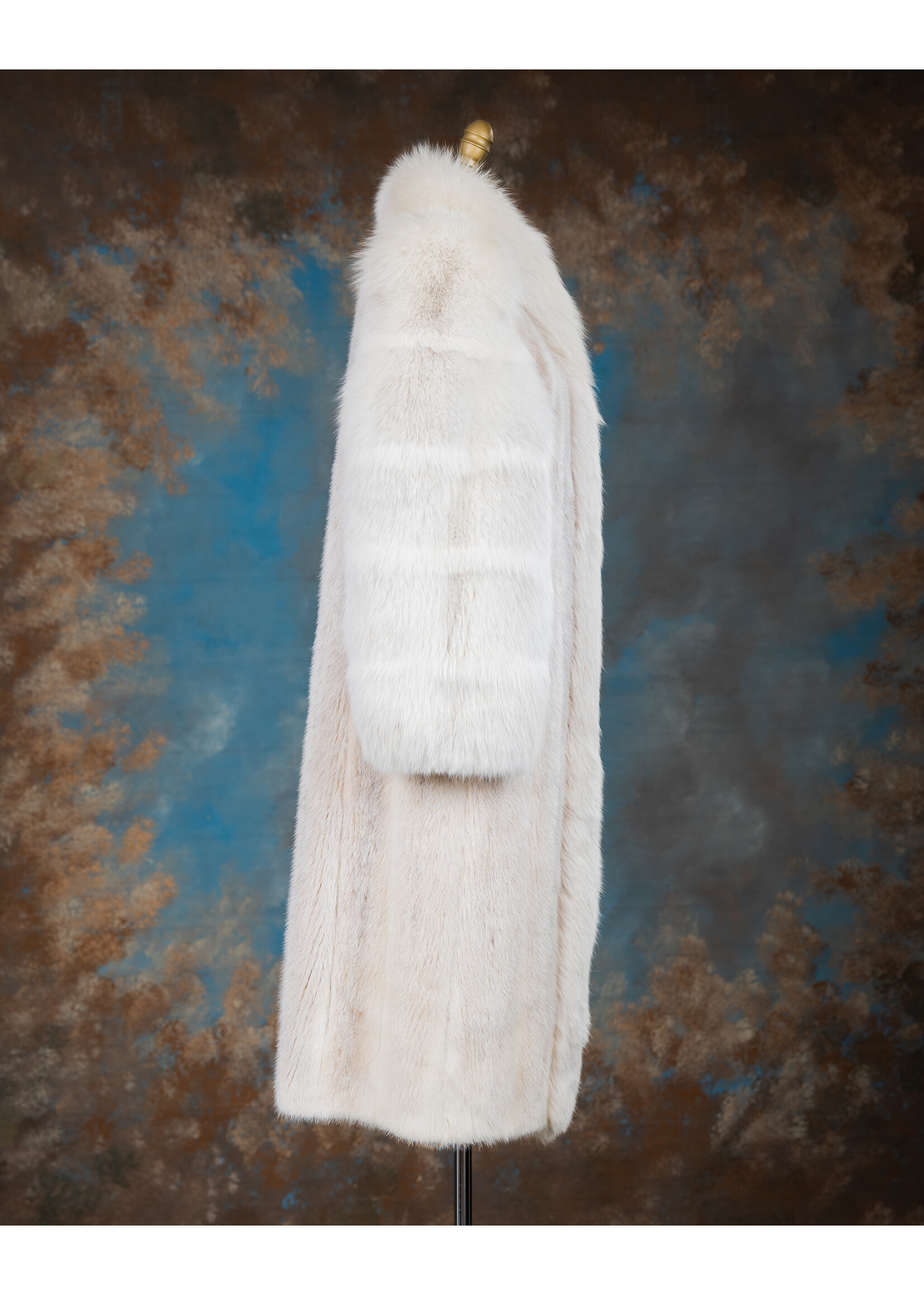 LYNX DYED MINK & FOX COAT