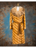 CHINA MINK COAT W. RACCOON COLLAR