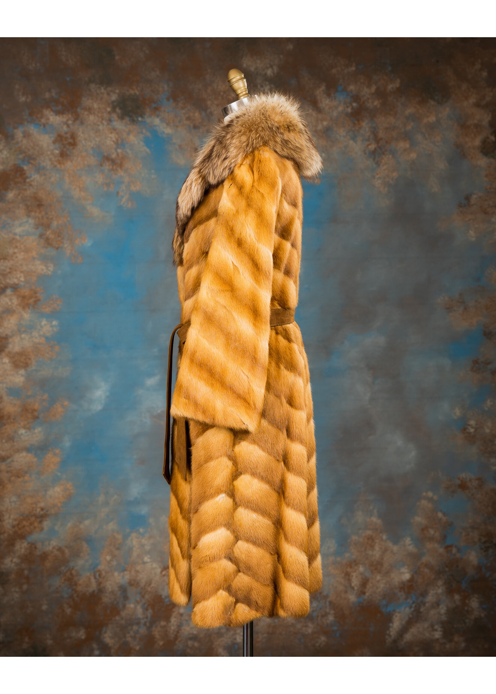 CHINA MINK COAT W. RACCOON COLLAR