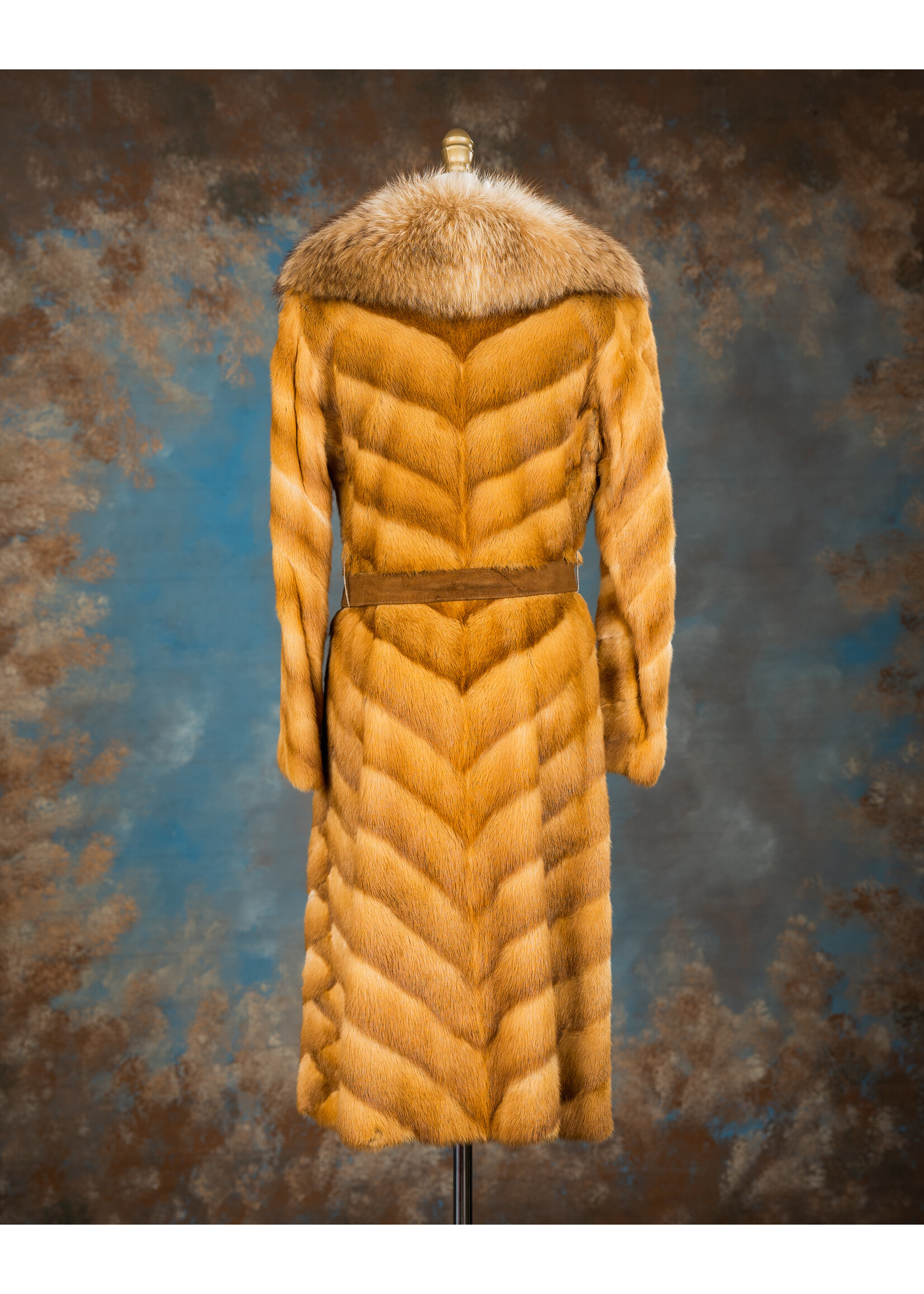 CHINA MINK COAT W. RACCOON COLLAR