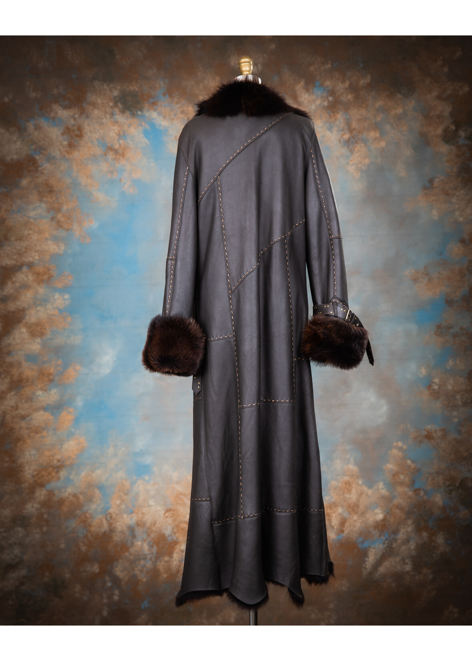 LEATHER & TUSCAN LAMB COAT 8