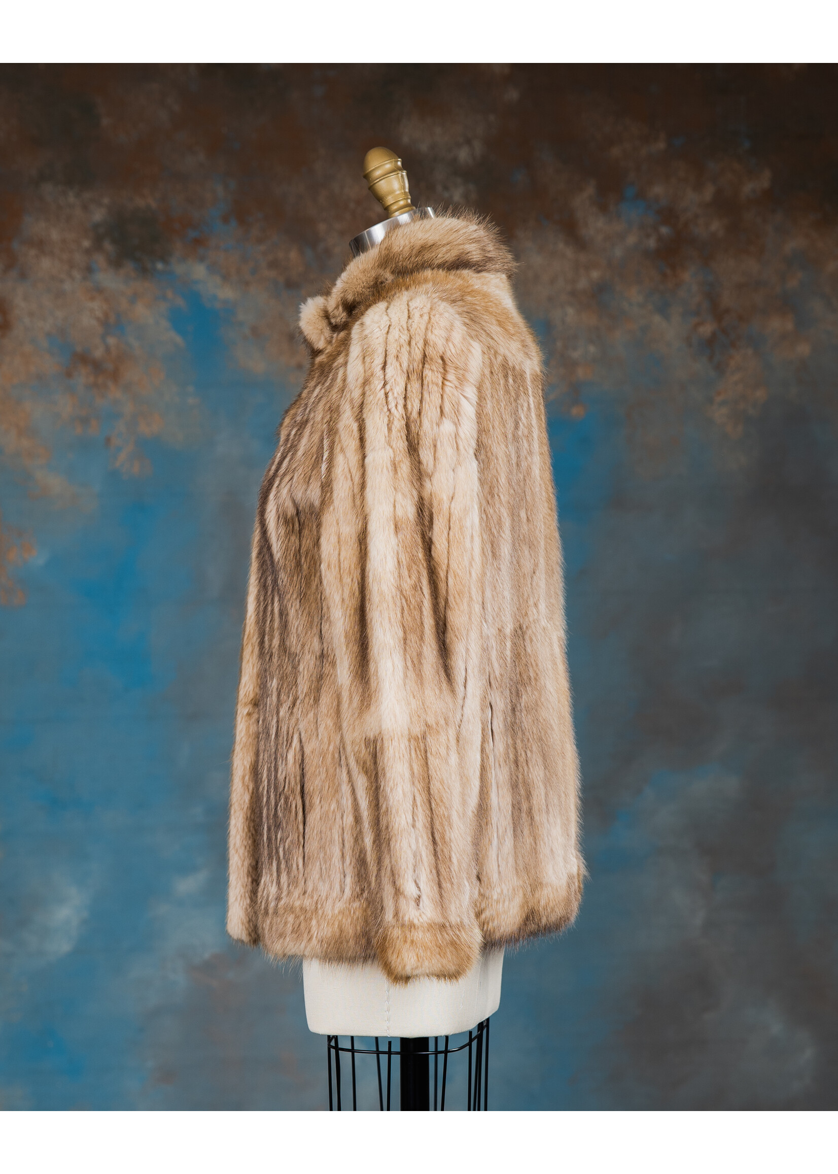 COGNAC MUSKRAT JACKET