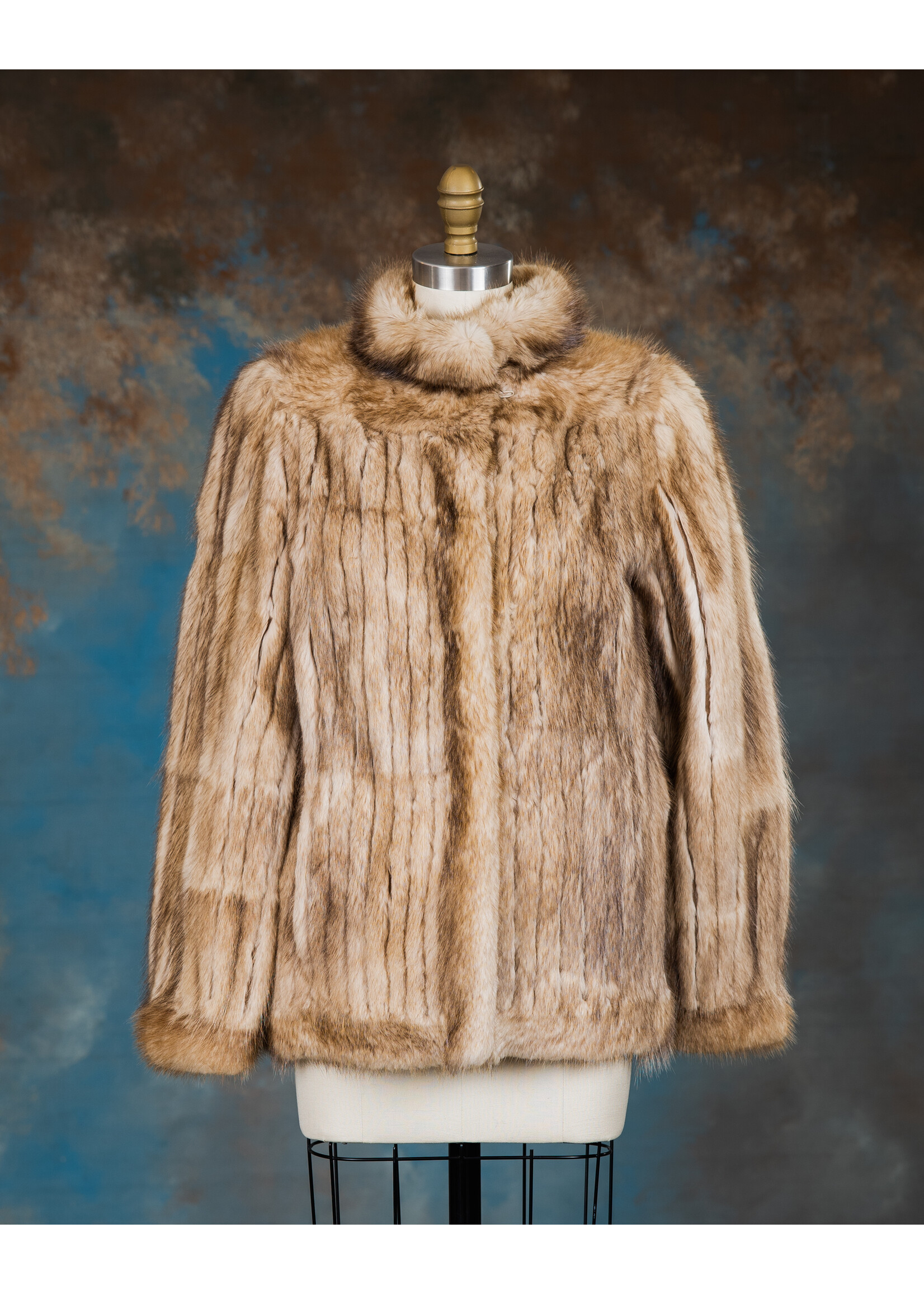 COGNAC MUSKRAT JACKET