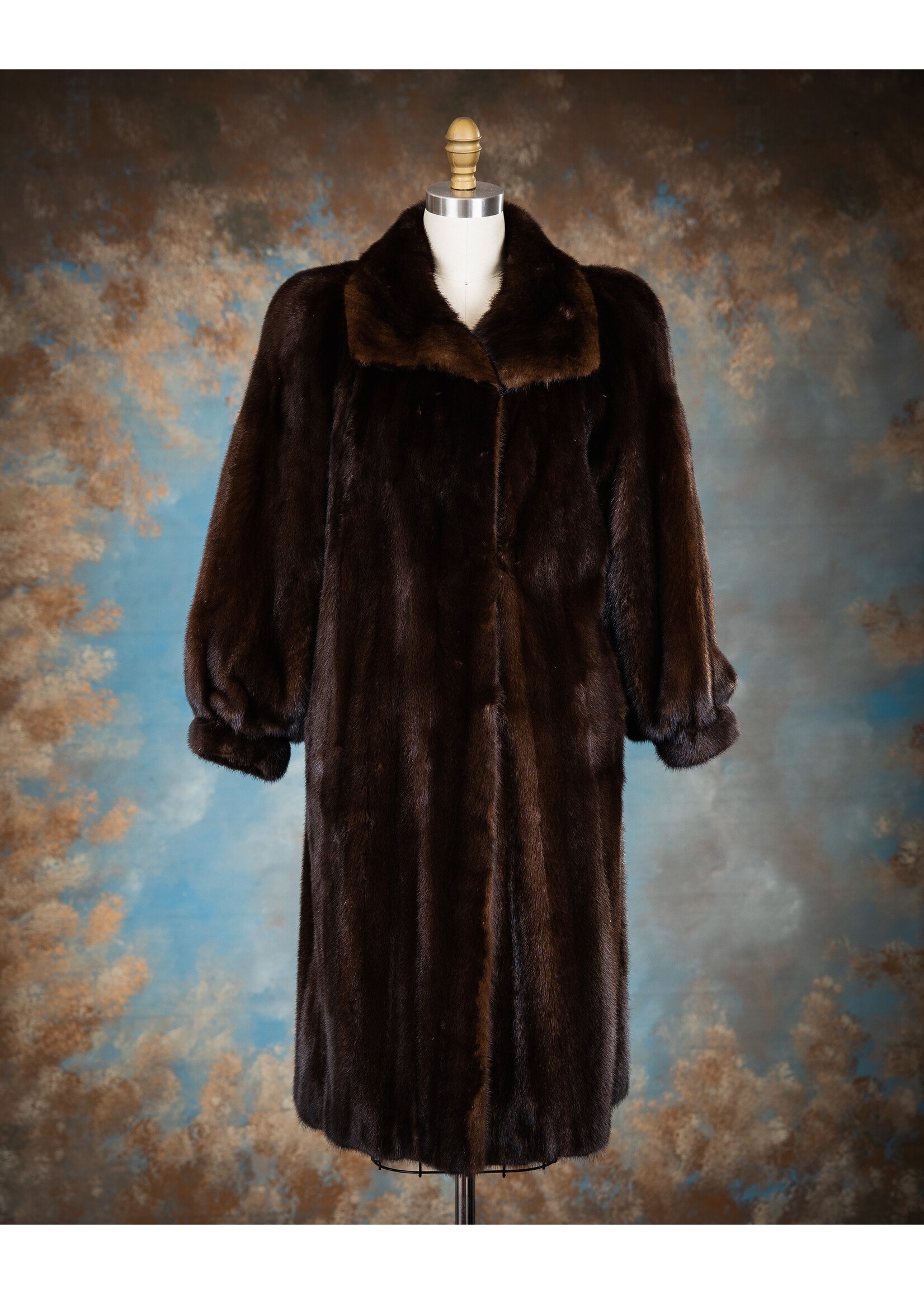 MAHOGANY MINK COAT 8-10P