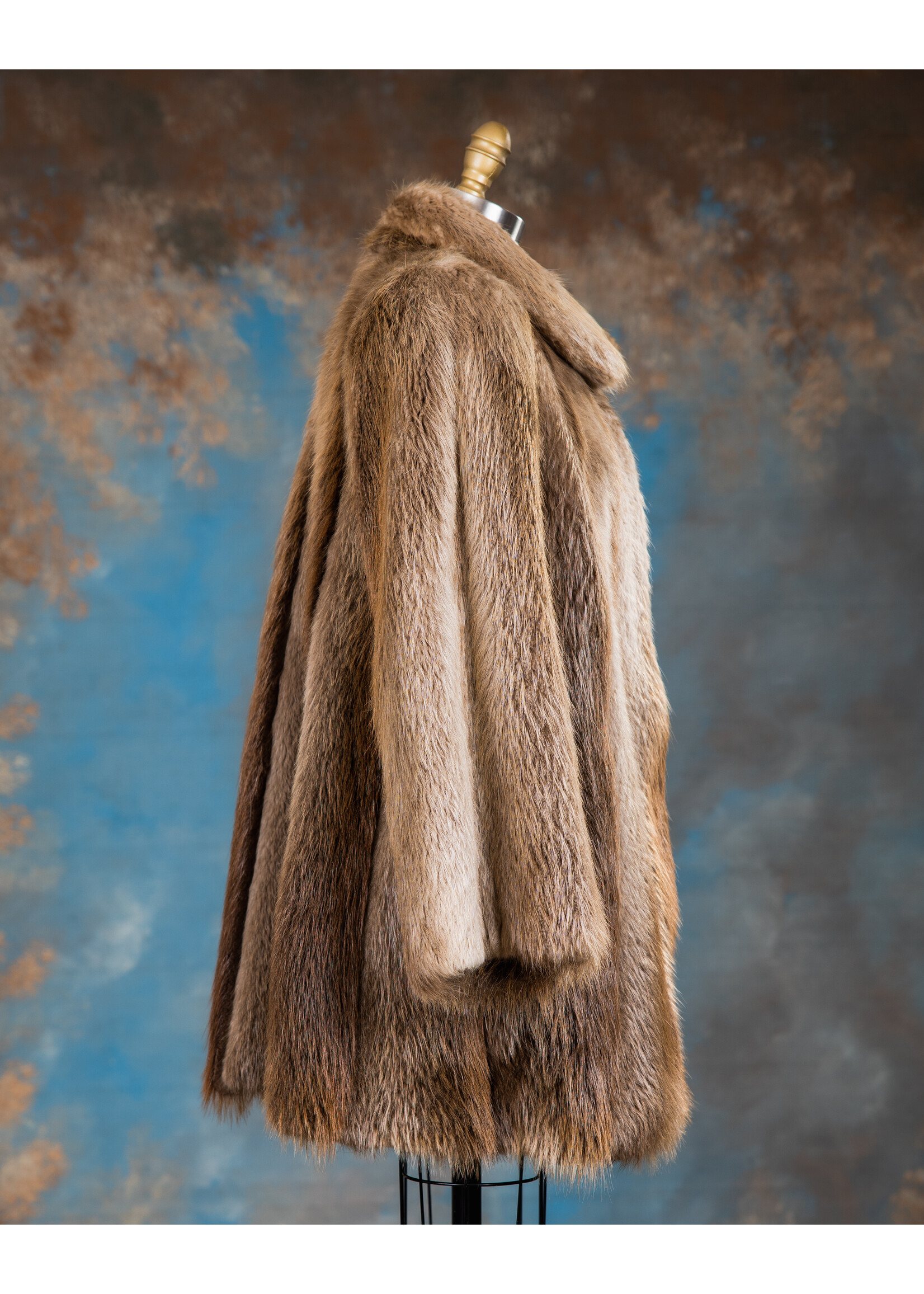 BLONDE BEAVER SWING JACKET