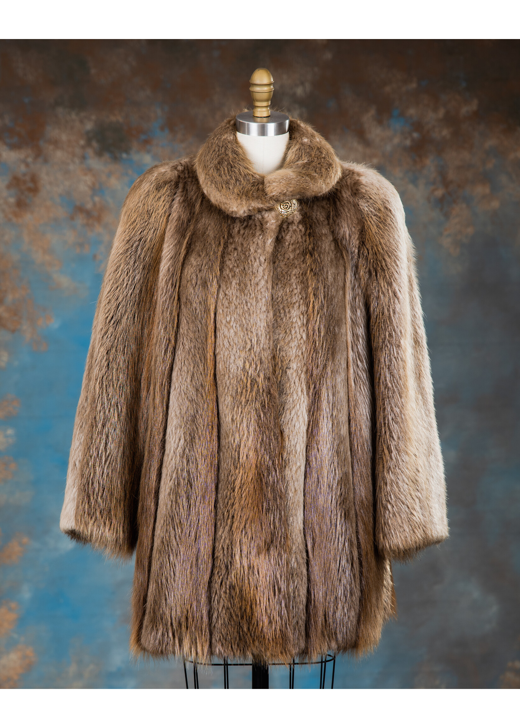 BLONDE BEAVER SWING JACKET