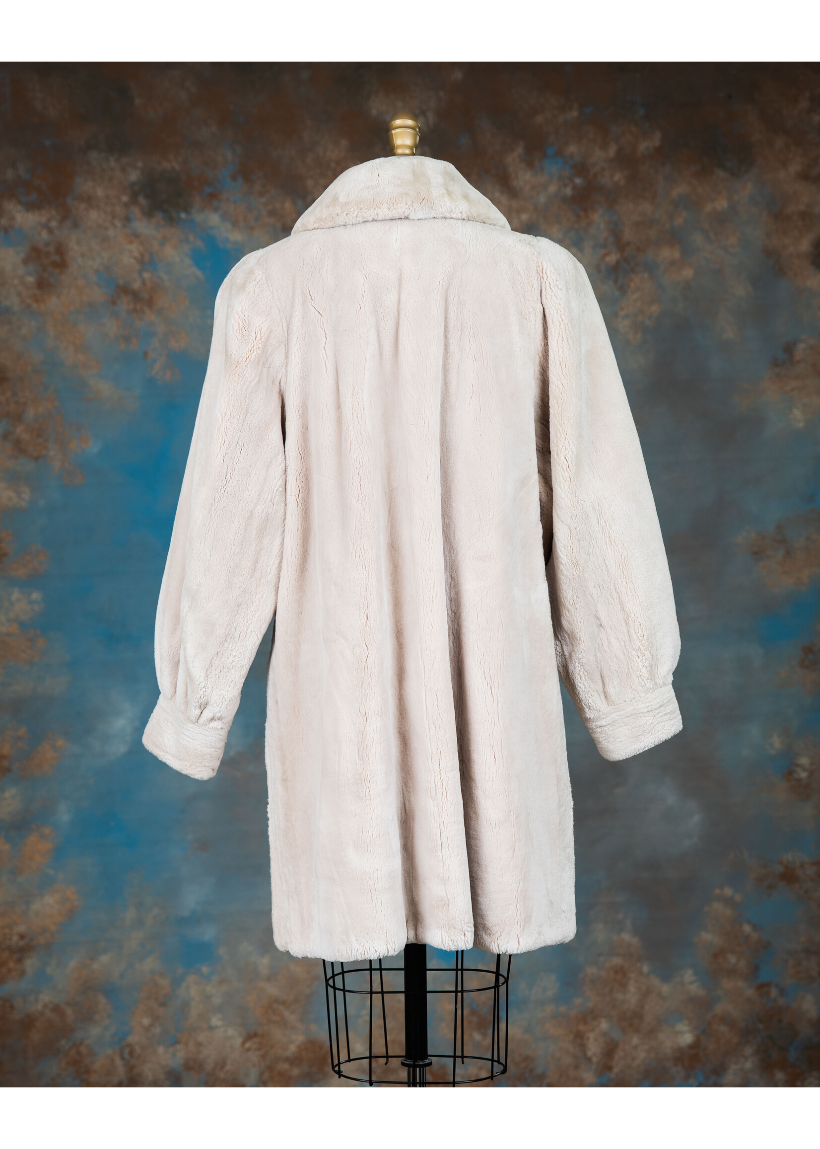 SHEARED OYSTER BEAVER COAT 12