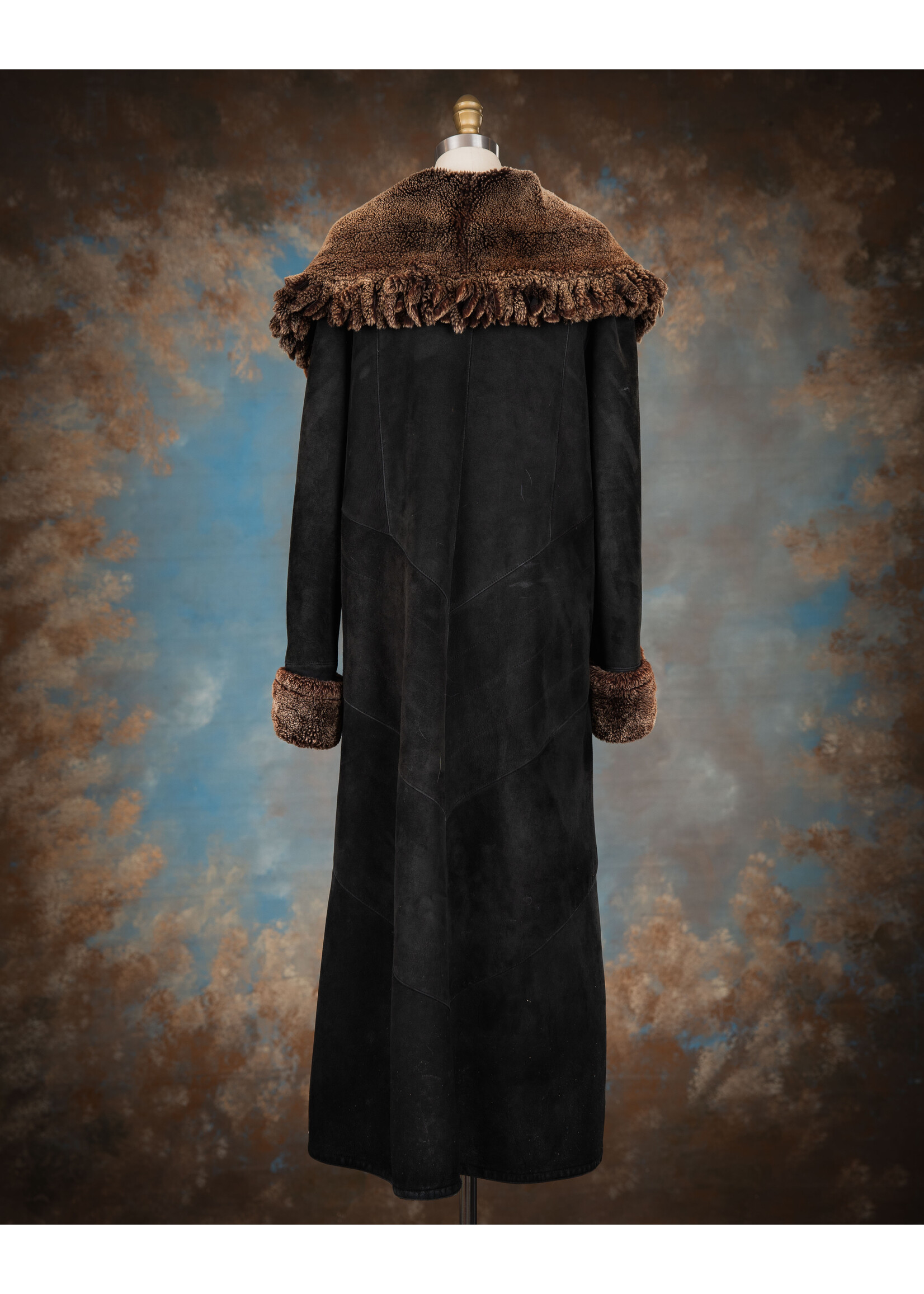 BLACK SHEARLING COAT