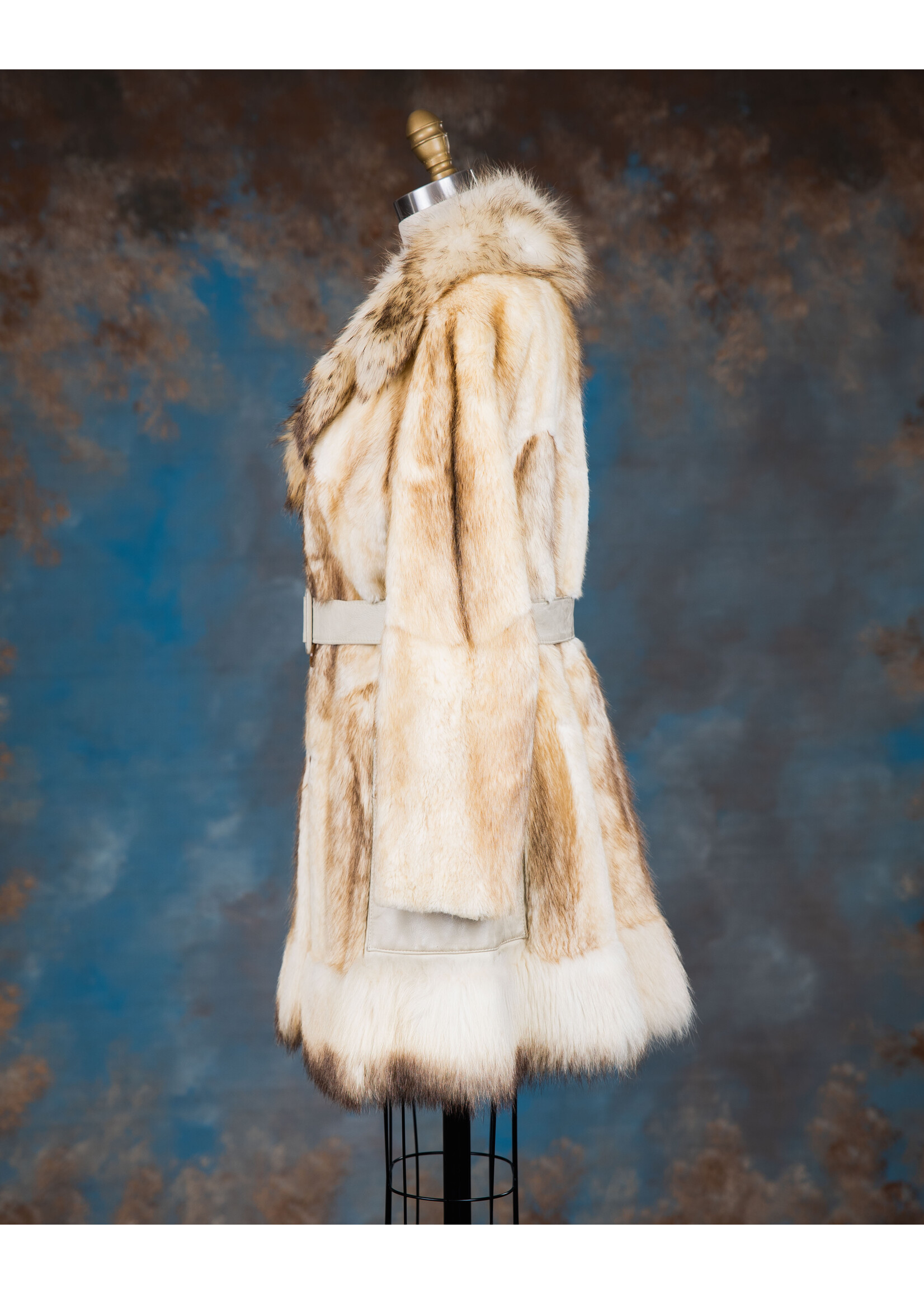 VANILLA MUSKRAT TRENCH COAT