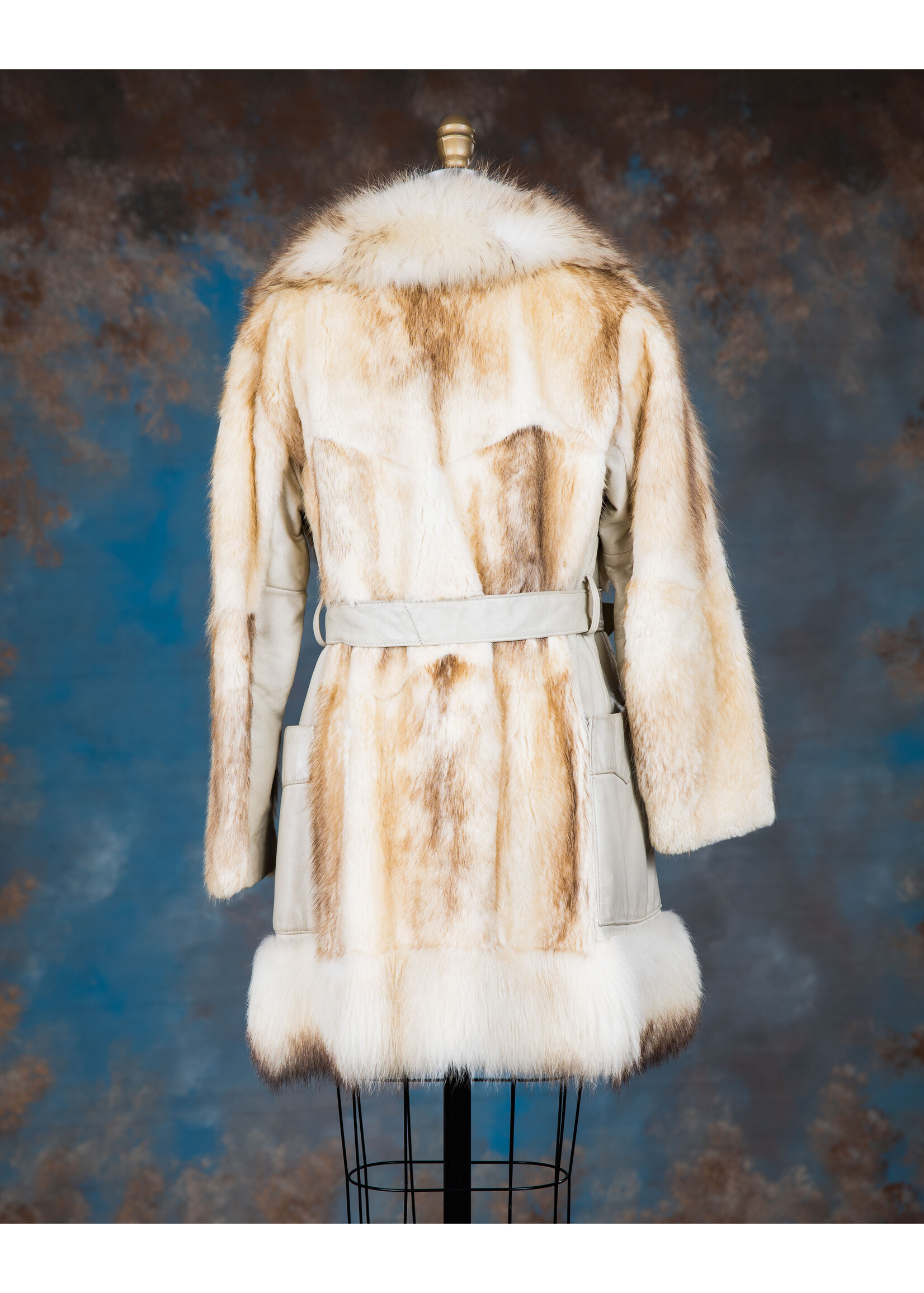 VANILLA MUSKRAT TRENCH COAT