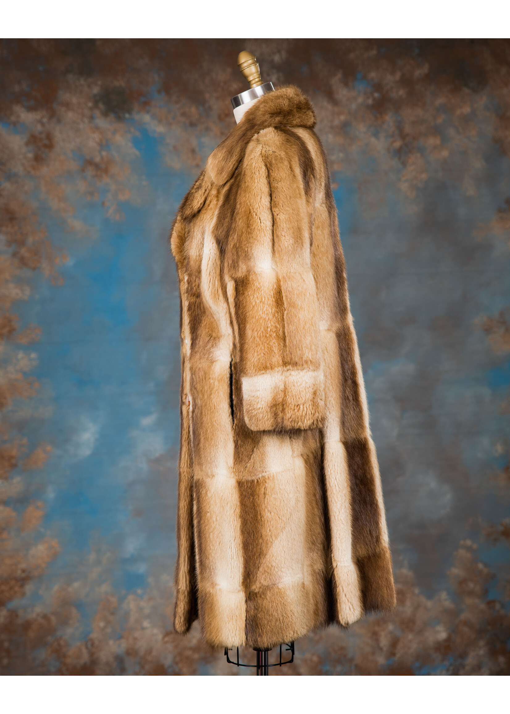 CARAMEL MUSKRAT COAT 4-6