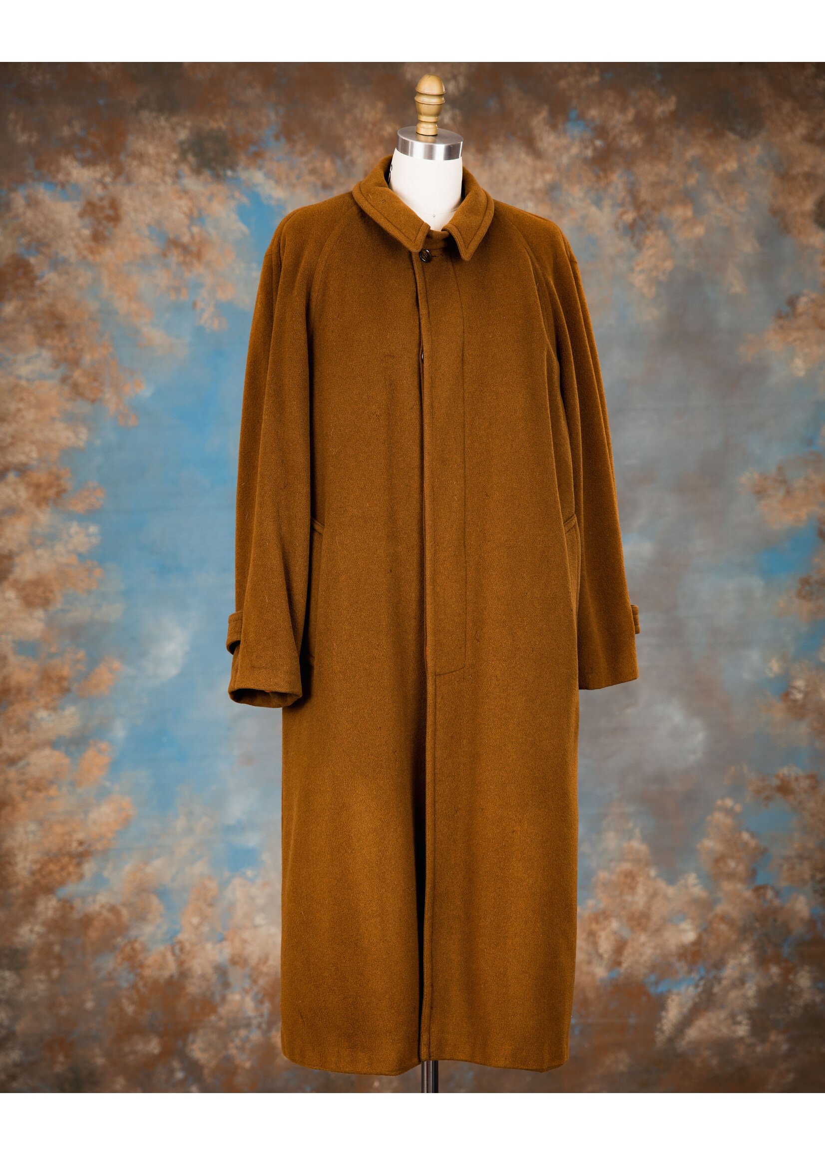 TOFFEE CASHMERE/WOOL COAT W. NUTRIA LINER