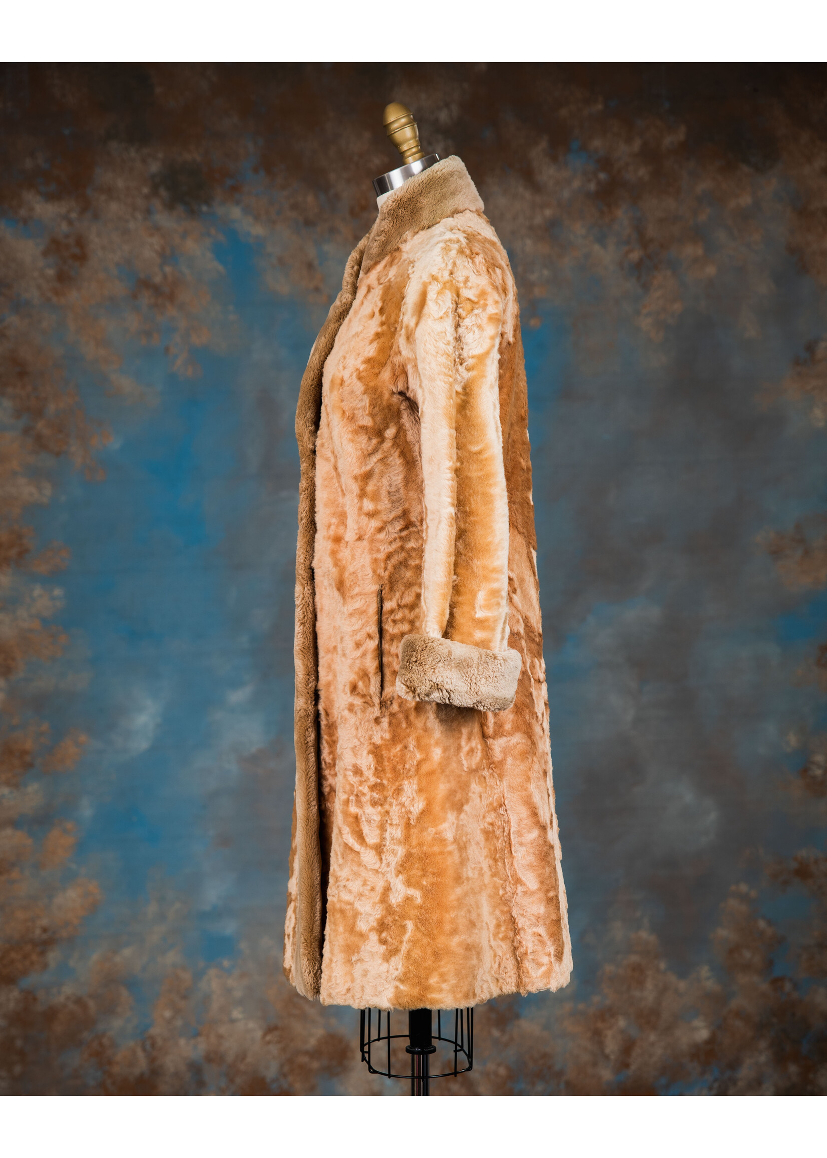 CARAMEL SPANISH LAMB COAT 2-4