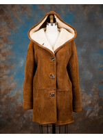 CARAMEL & CREAM SHEARLING COAT - VINTAGE