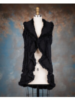 RABBIT & WOOL BLEND KNIT VEST