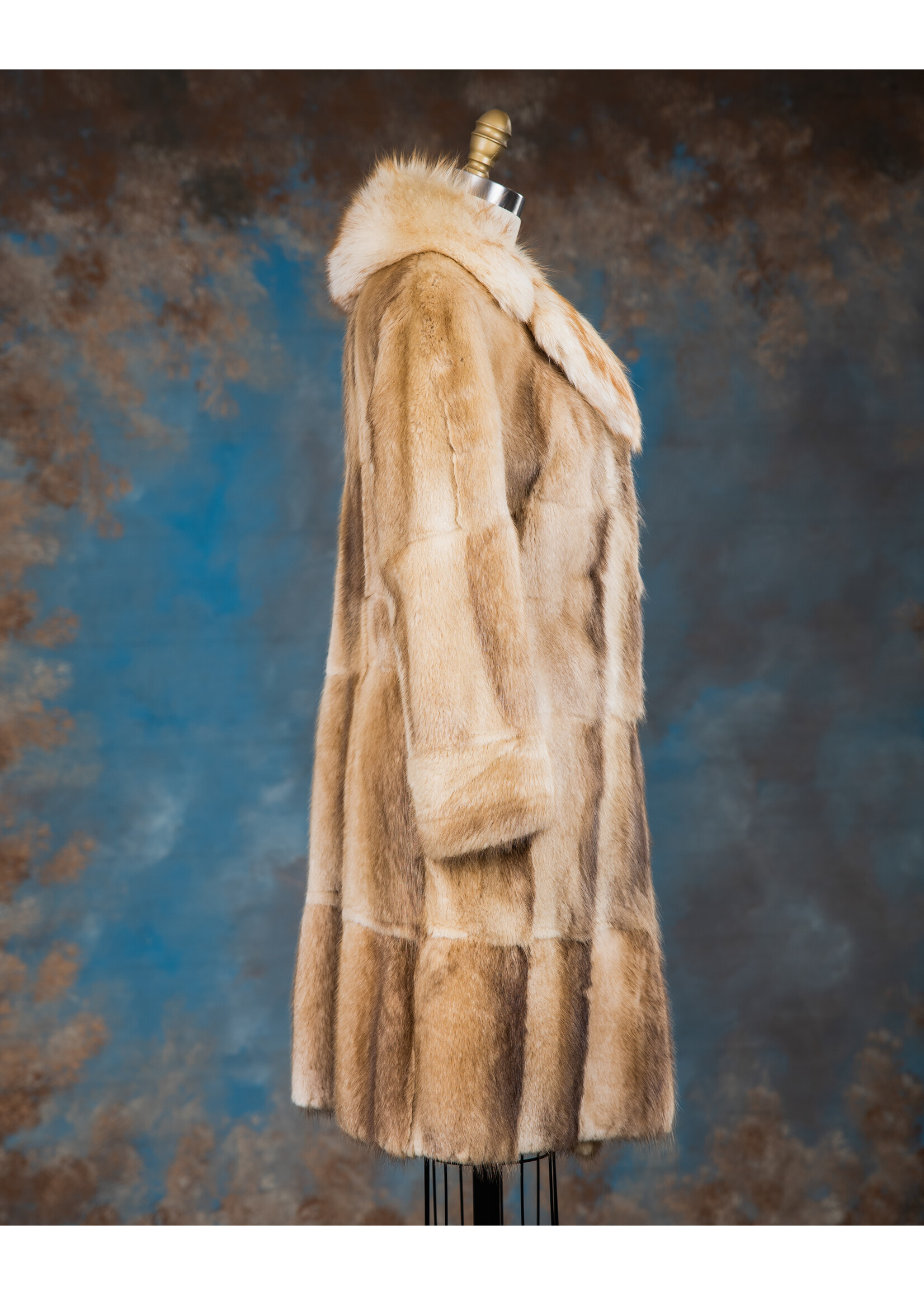 POLAR-DYED MUSKRAT COAT 2-4