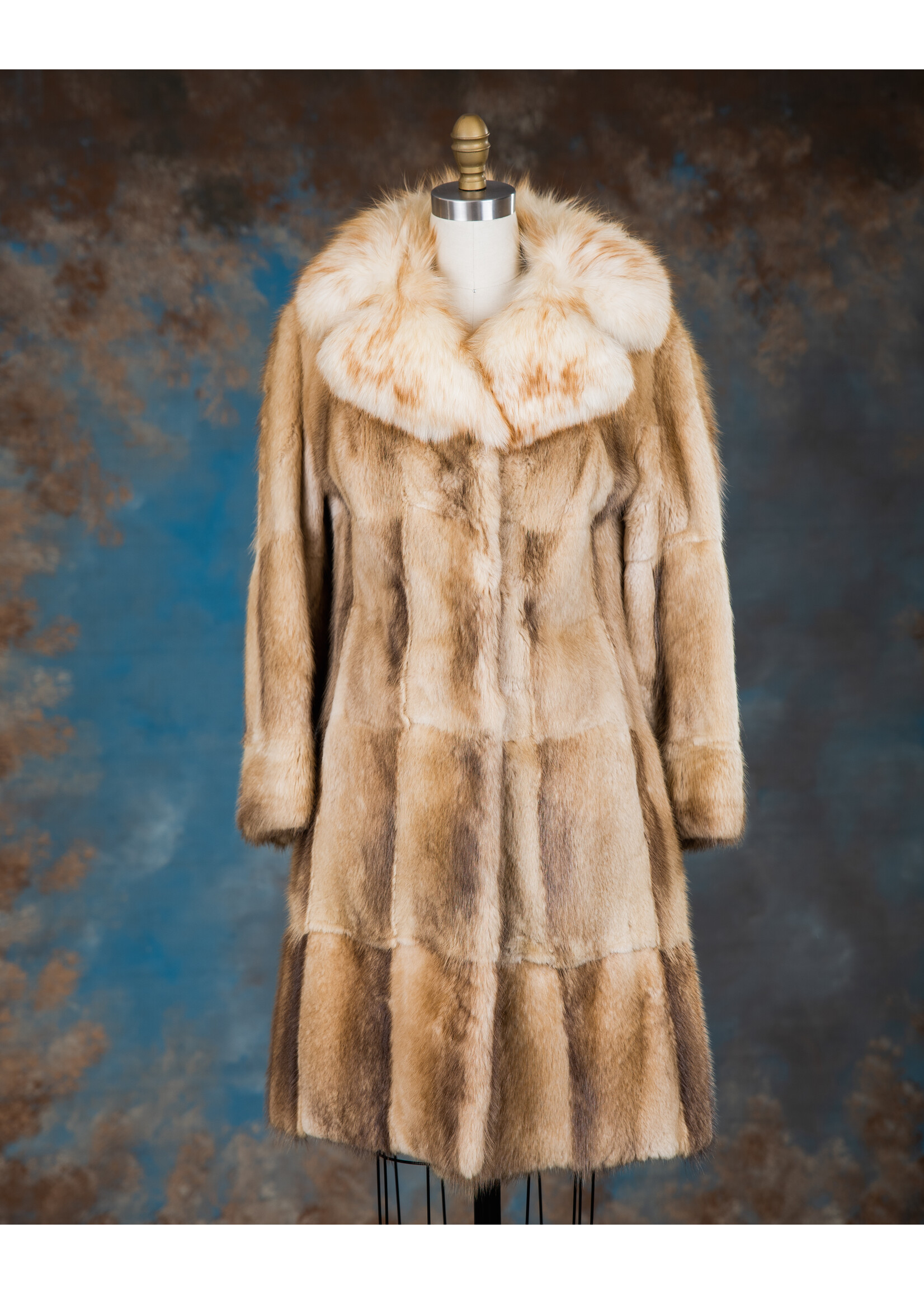 POLAR-DYED MUSKRAT COAT 2-4
