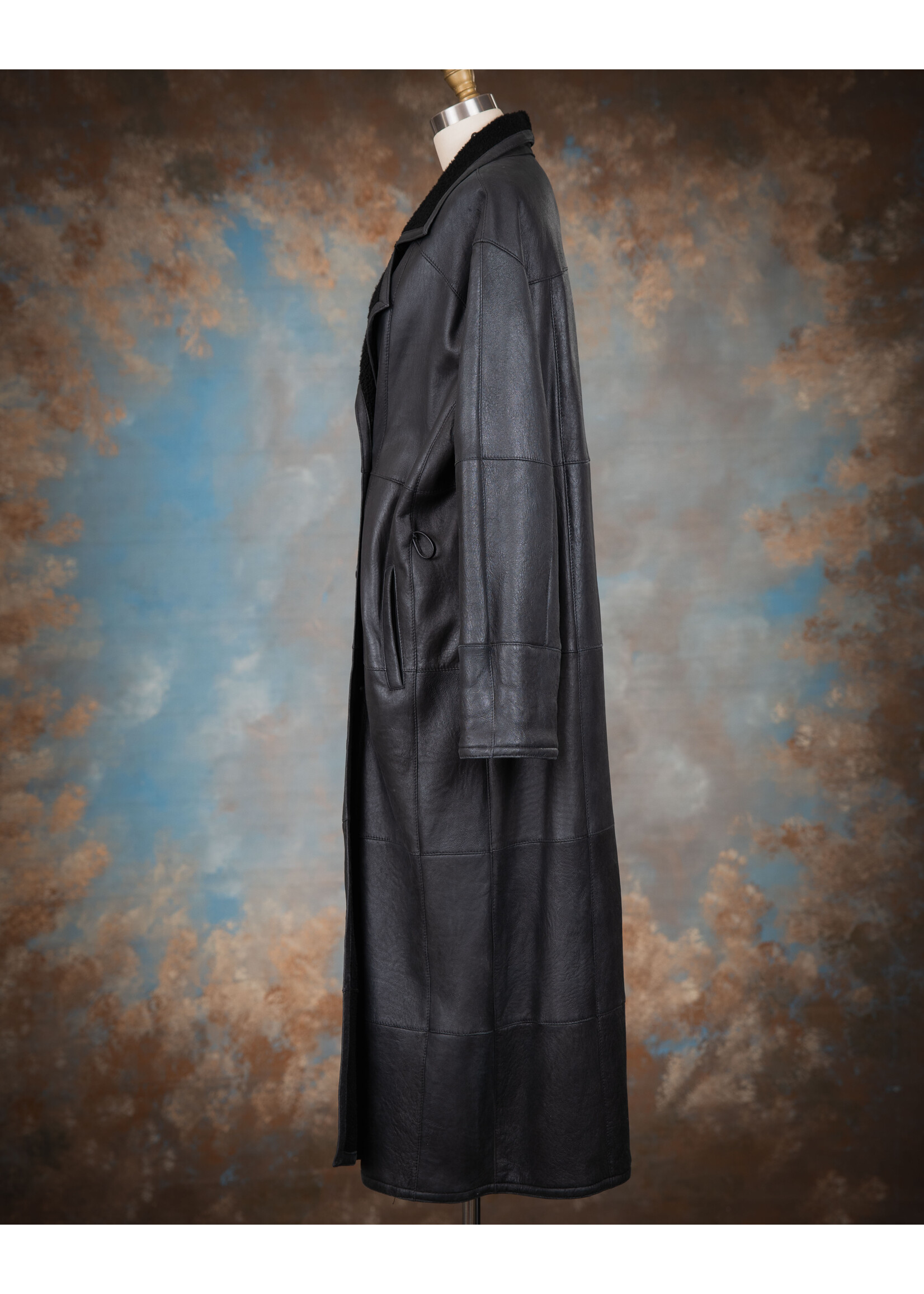 BLACK SHEEPSKIN COAT 16