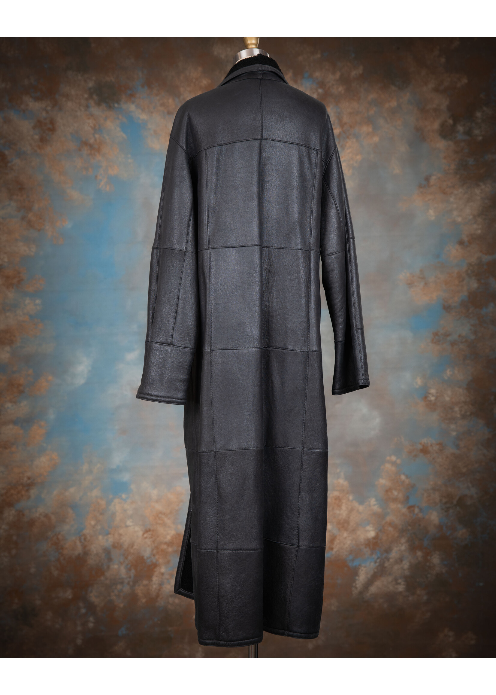 BLACK SHEEPSKIN COAT 16