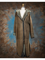 OLIVE SHEARLING COAT