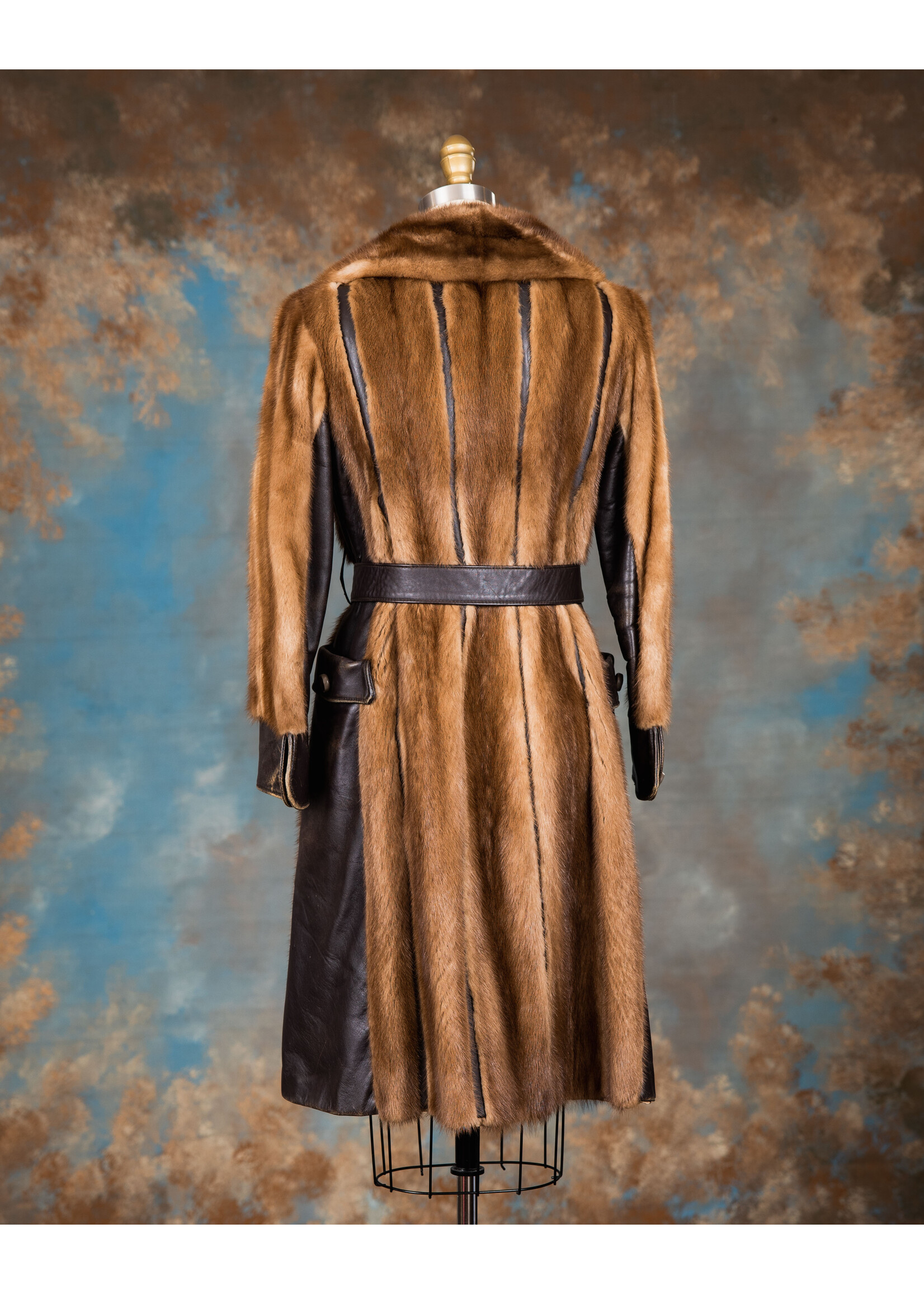 DEMI BUFF MINK & LEATHER TRENCH 4