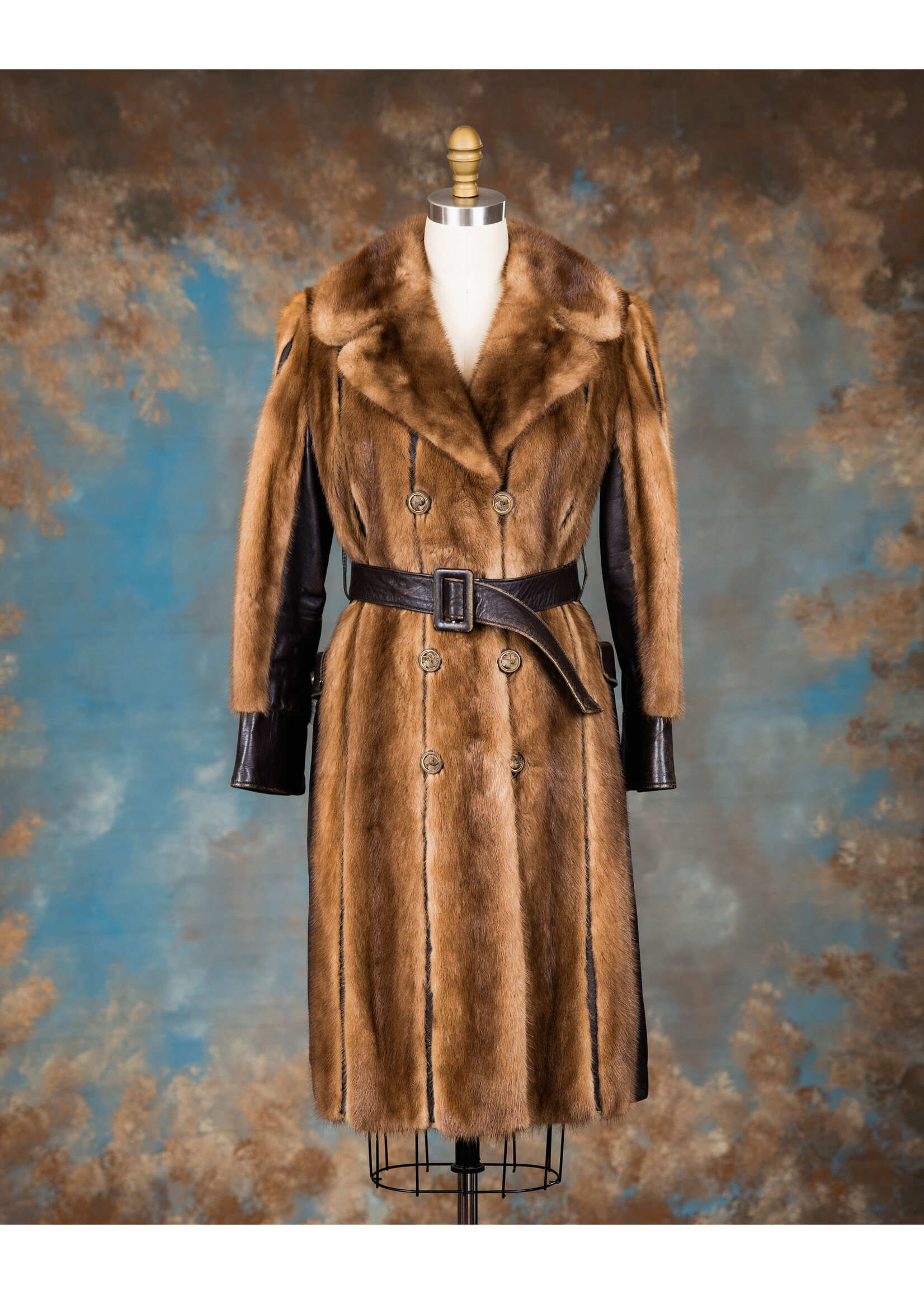 DEMI BUFF MINK & LEATHER TRENCH 4