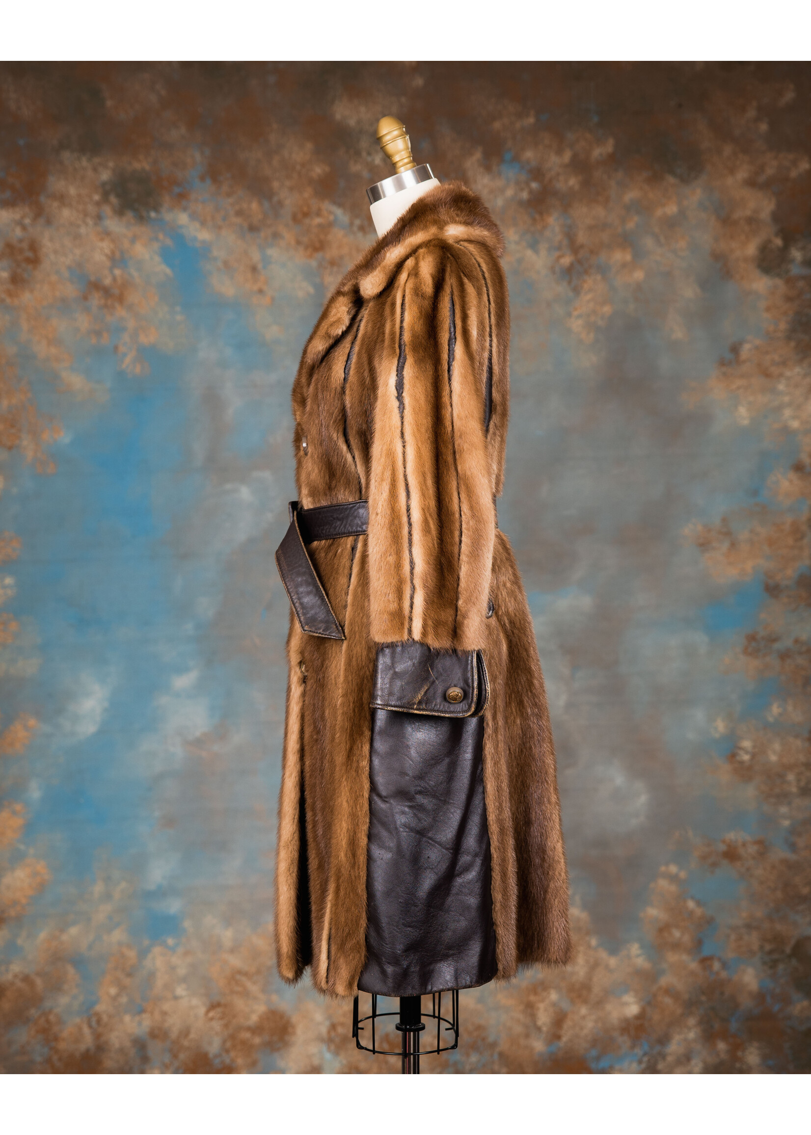 DEMI BUFF MINK & LEATHER TRENCH 4