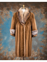 FURTHER PASTEL MINK COAT W/ CRYSTAL FOX 14P