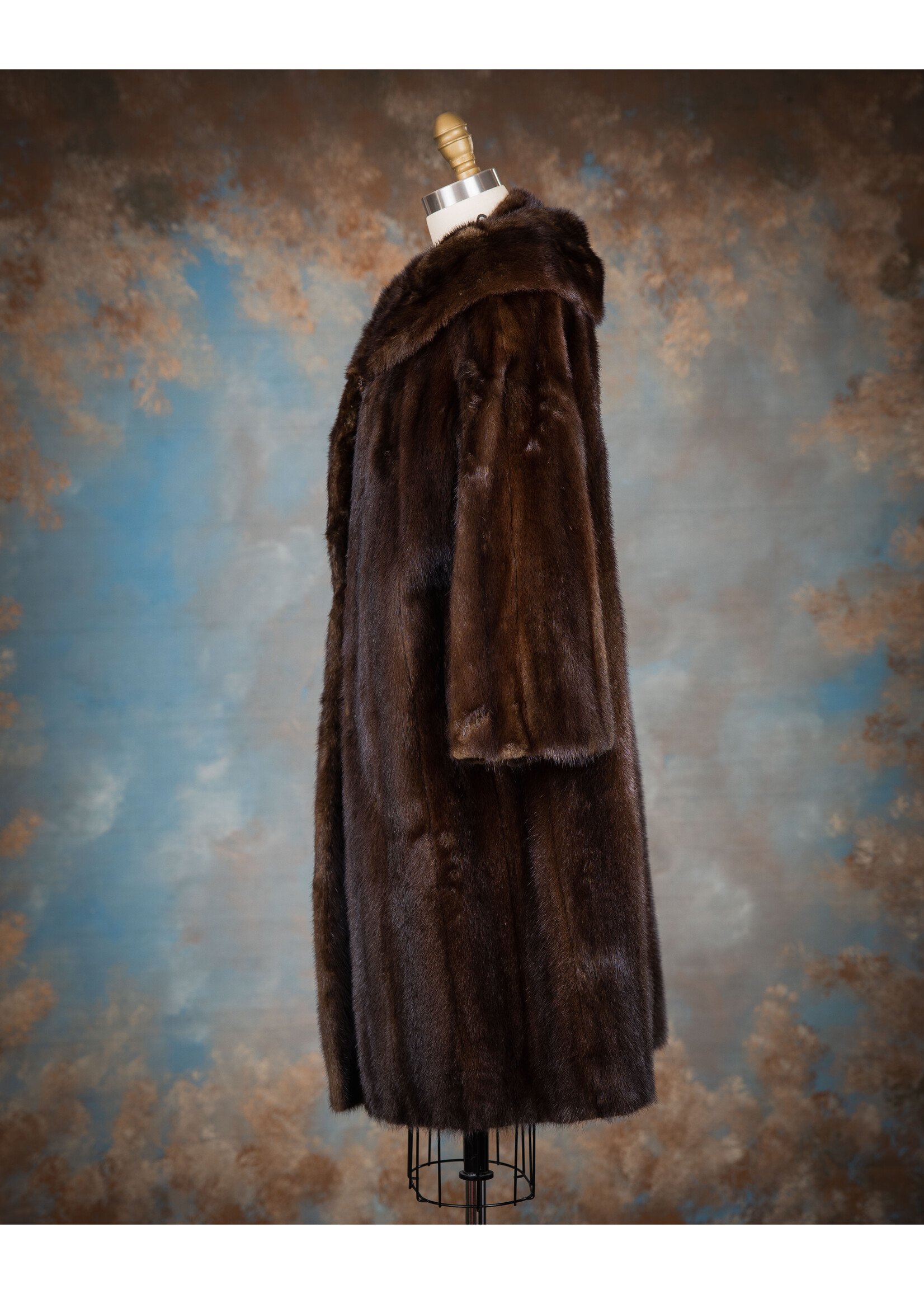 MAHOGANY MINK COAT 8-10
