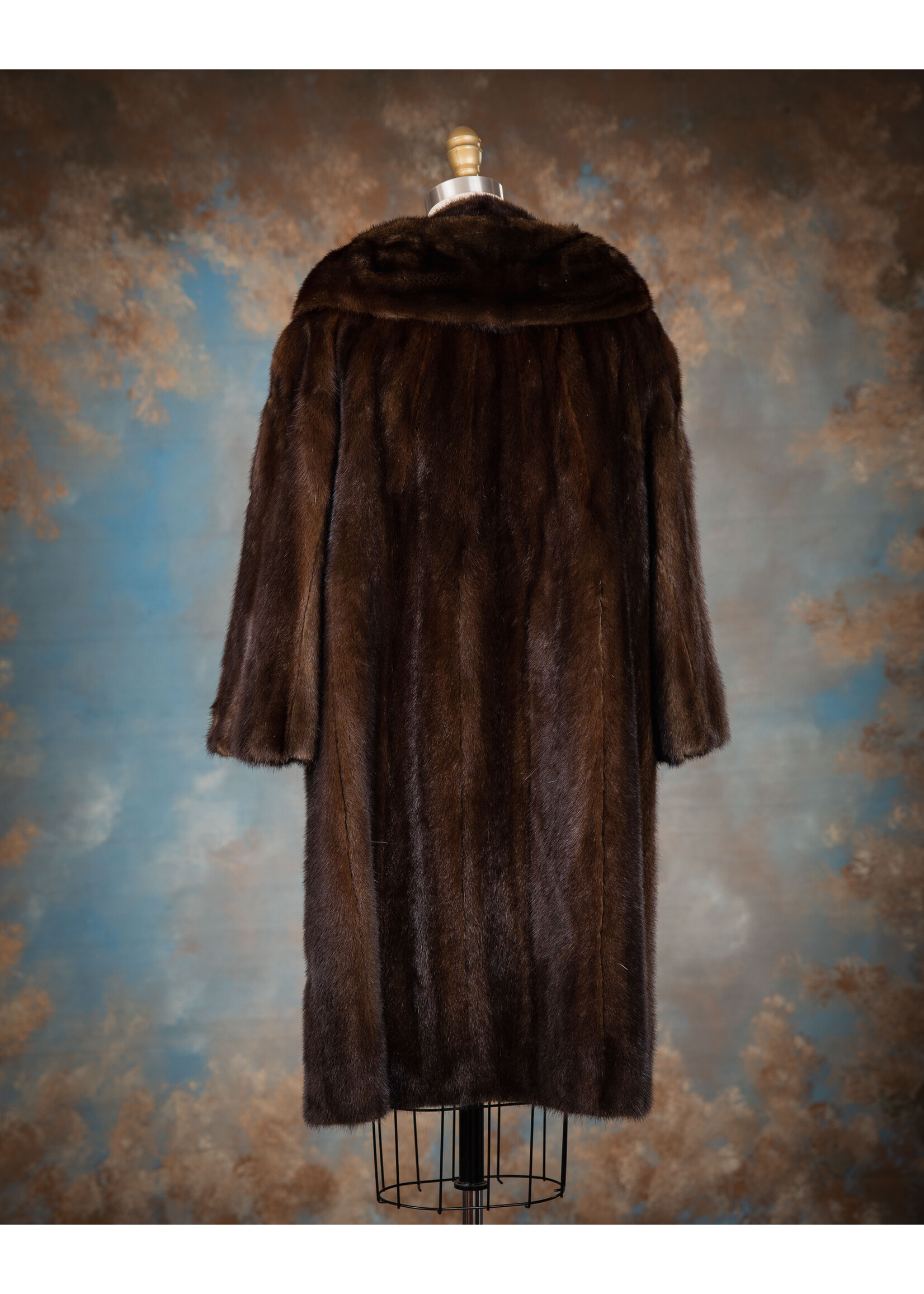 MAHOGANY MINK COAT 8-10