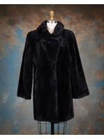 BLACK SHEARED BEAVER JACKET 6-8