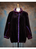 PURPLE SHEARED BEAVER JACKET