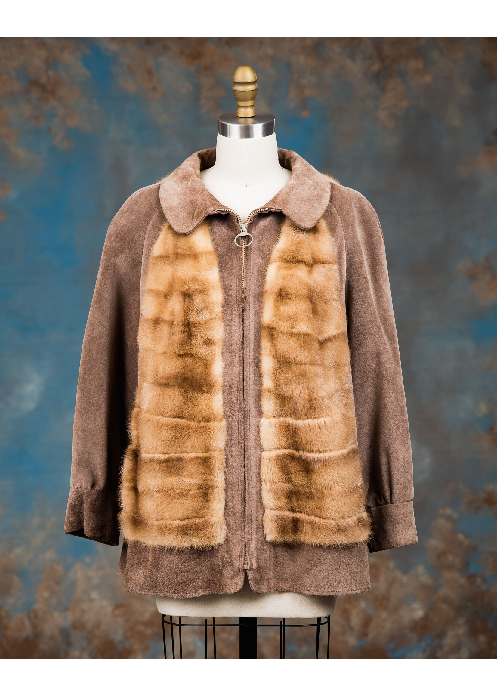 PASTEL MINK & SUEDE JACKET