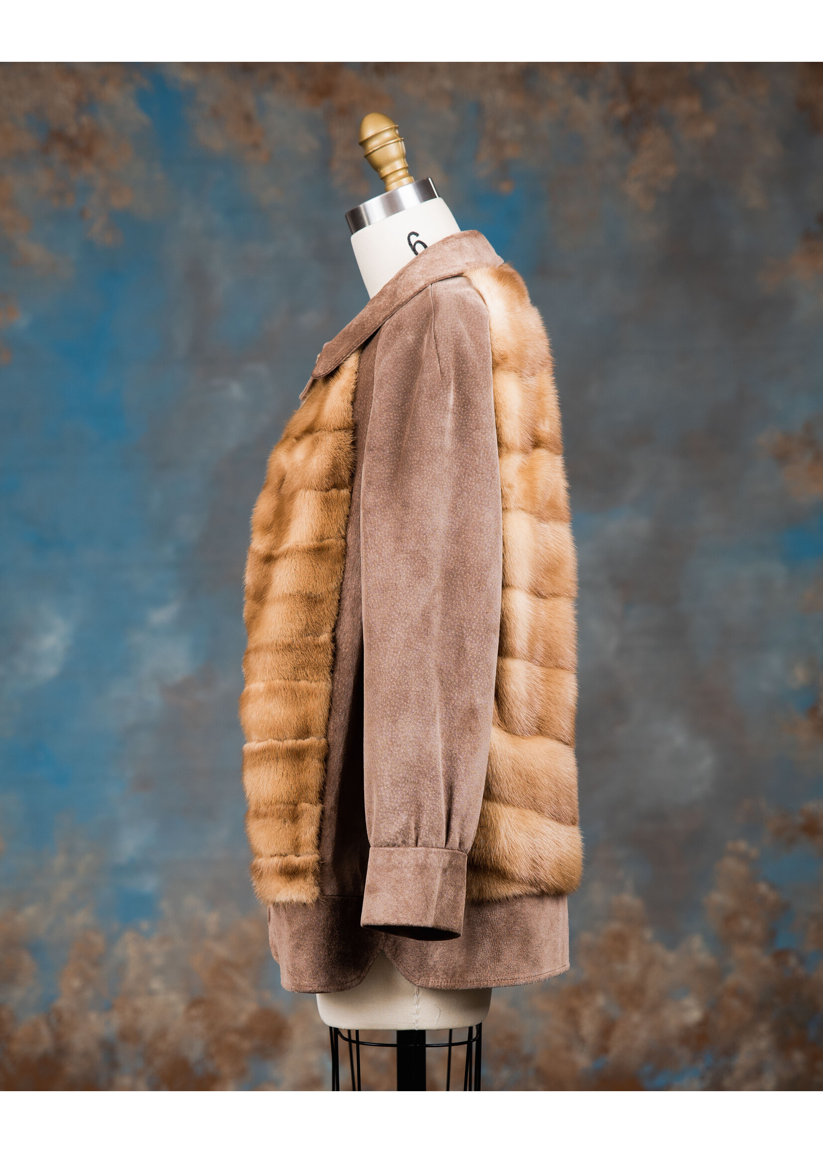 PASTEL MINK & SUEDE JACKET