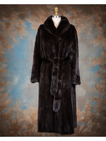 DARK RANCH MINK COAT W. BELT 8