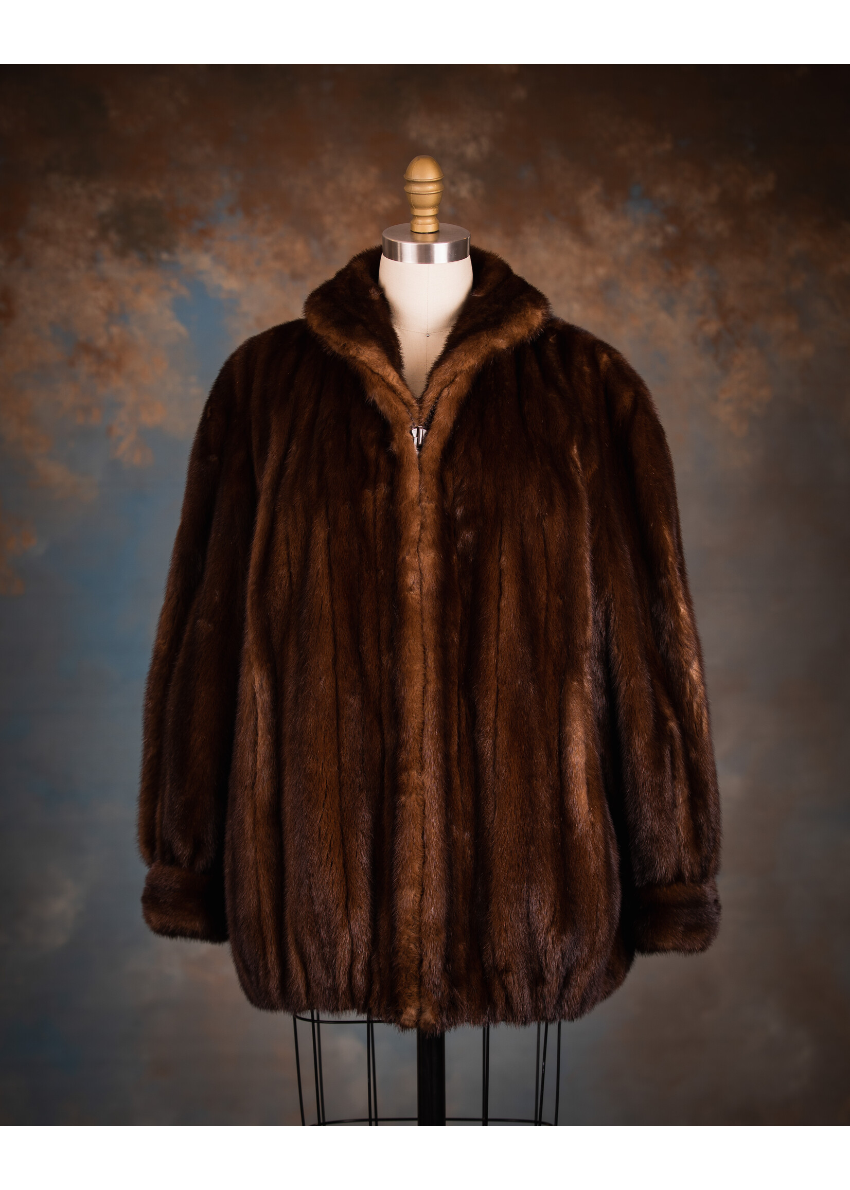 MAHOGANY MINK BOMBER JACKET