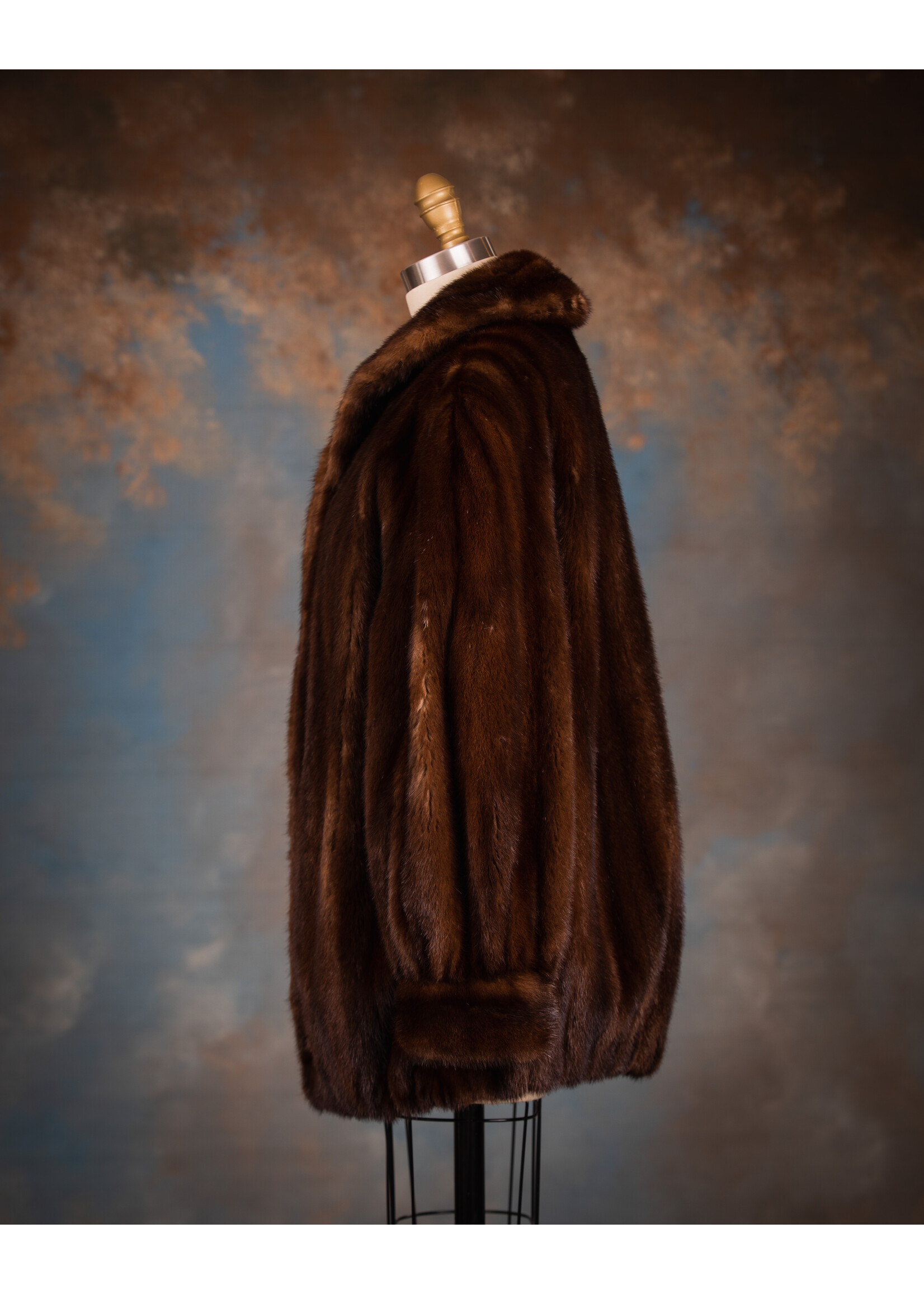 MAHOGANY MINK BOMBER JACKET